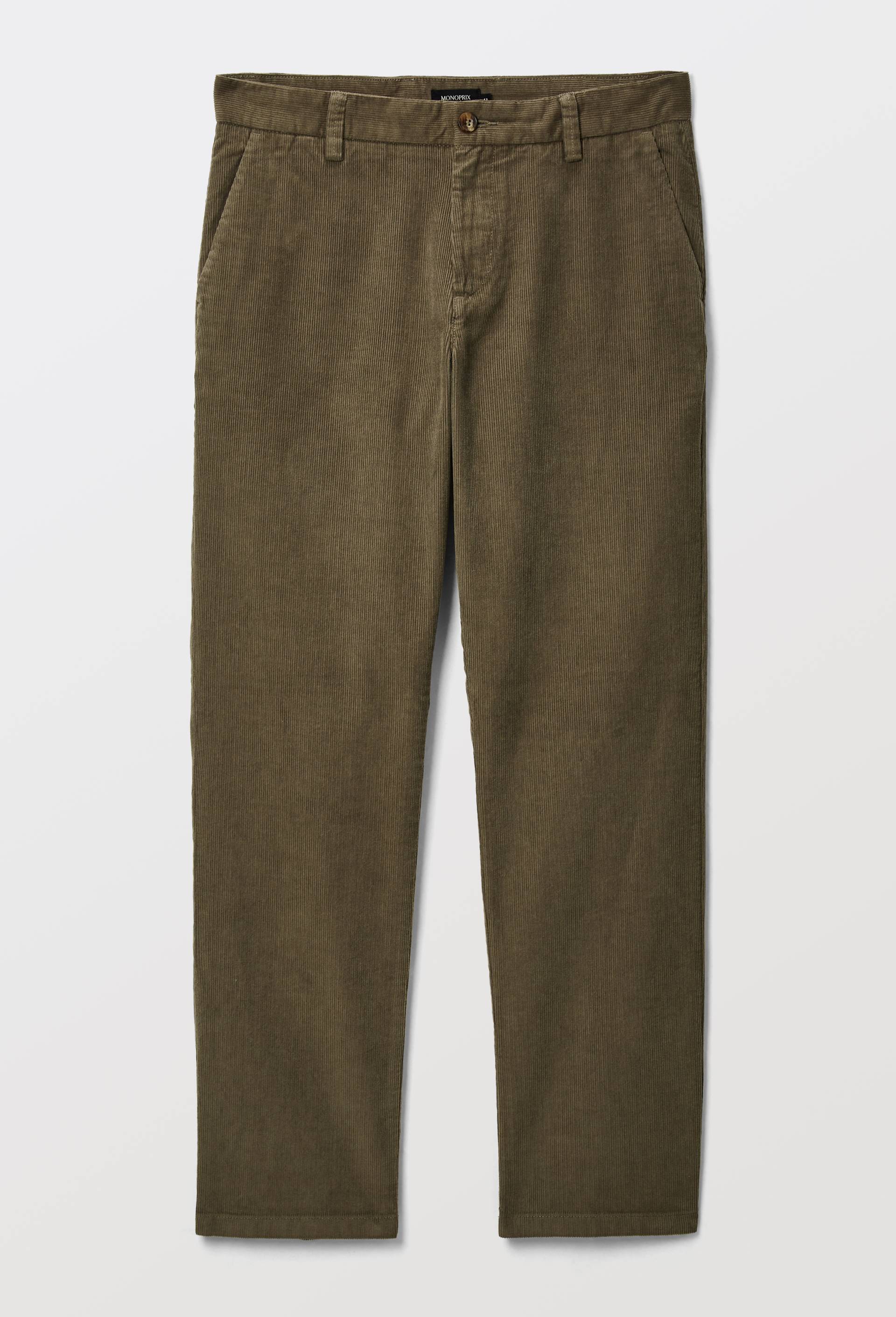 Pantalon velours en coton BIO GOTS, Vert clair, large image number 2.0