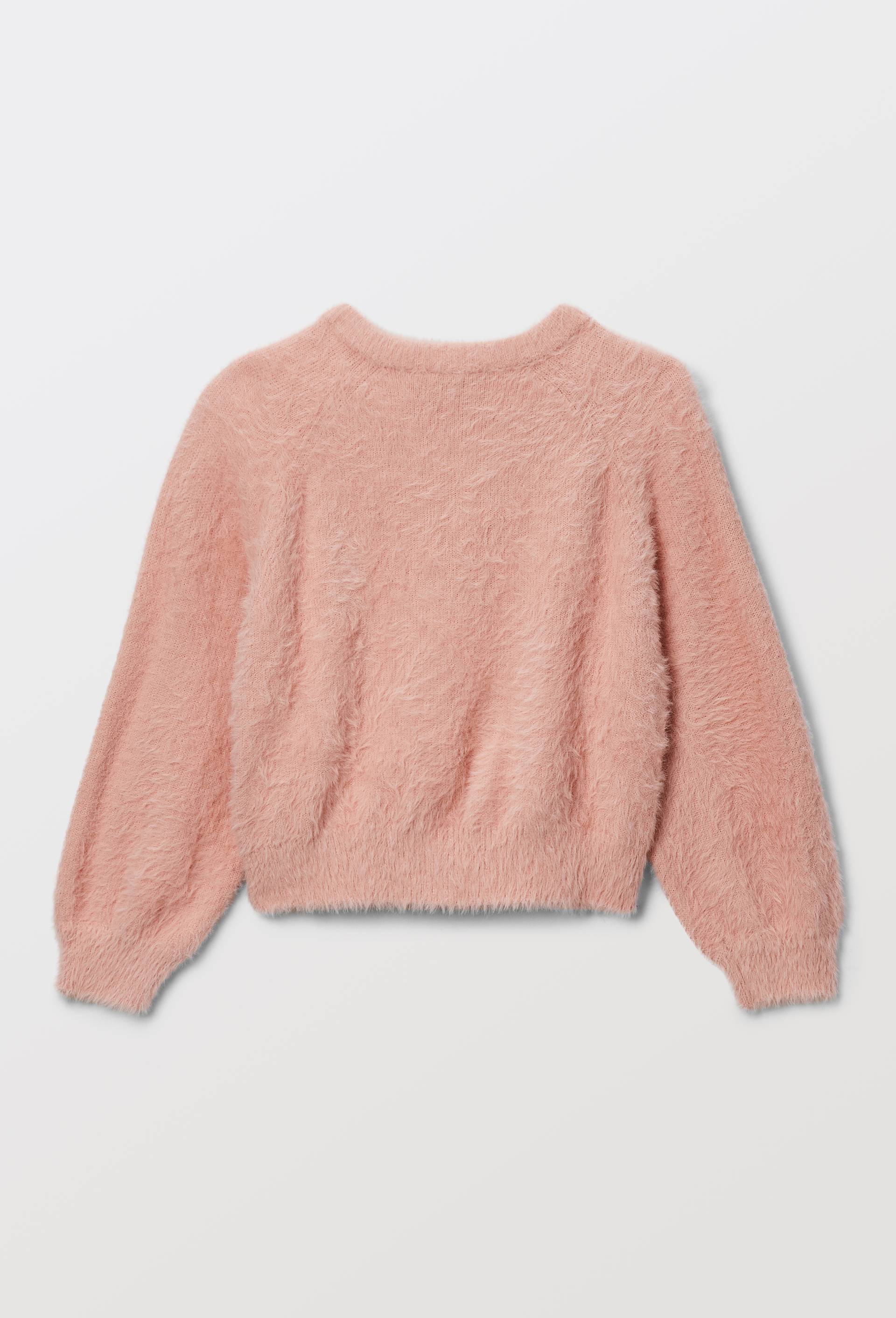 Cardigan uni effet poilu, Rose, large image number 3
