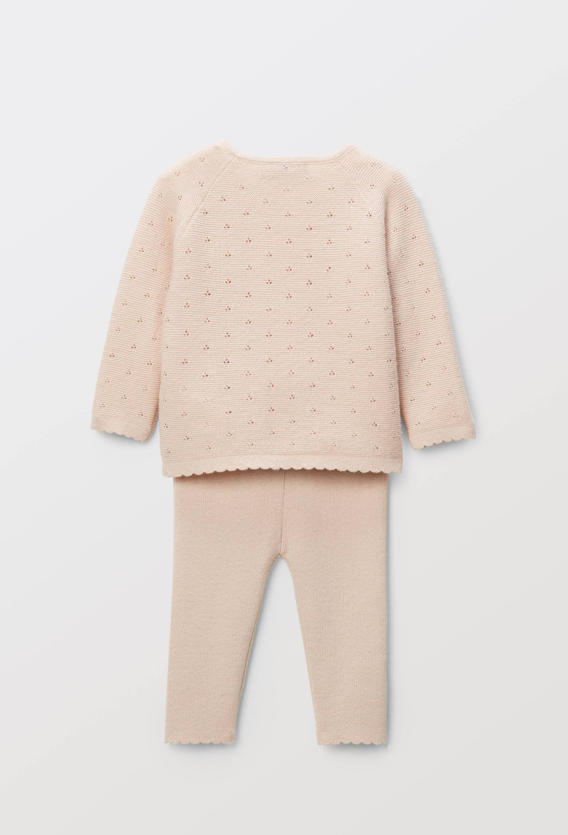 Ensemble tricot en pointelle coeur, Rose clair, large image number 1.0