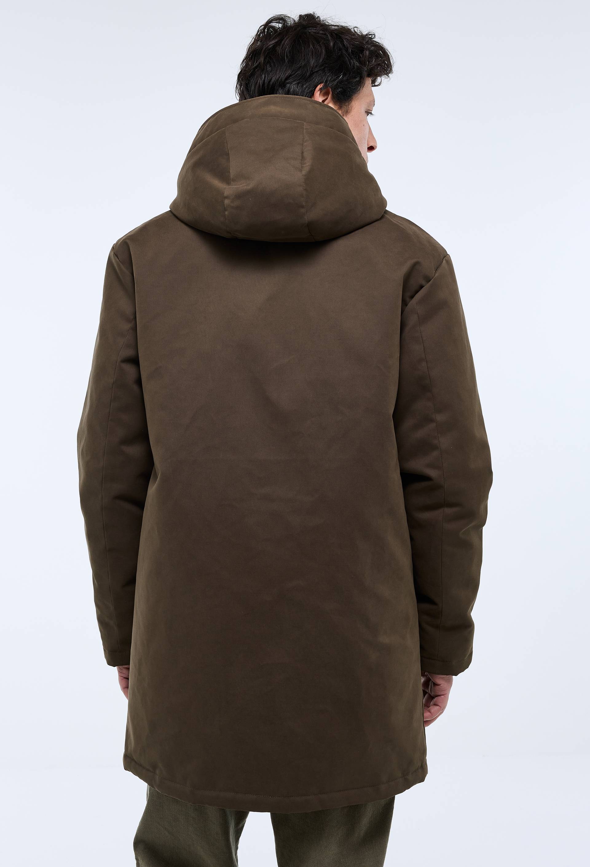 Parka &agrave; capuche d&eacute;perlante en coton, Brun fonc&eacute;, large image number 3.0