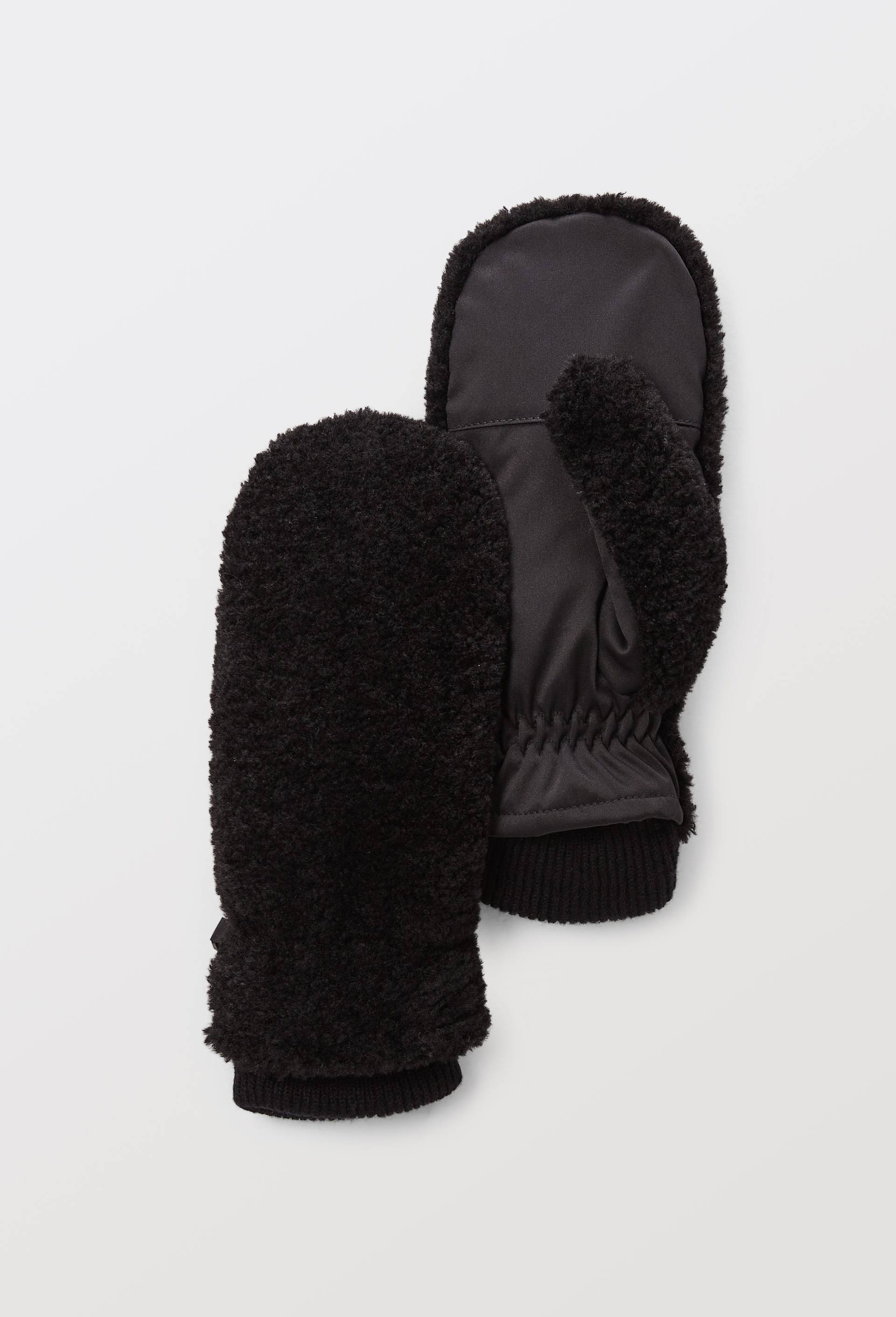 Moufles en sherpa NOIR pour femme SPORT
