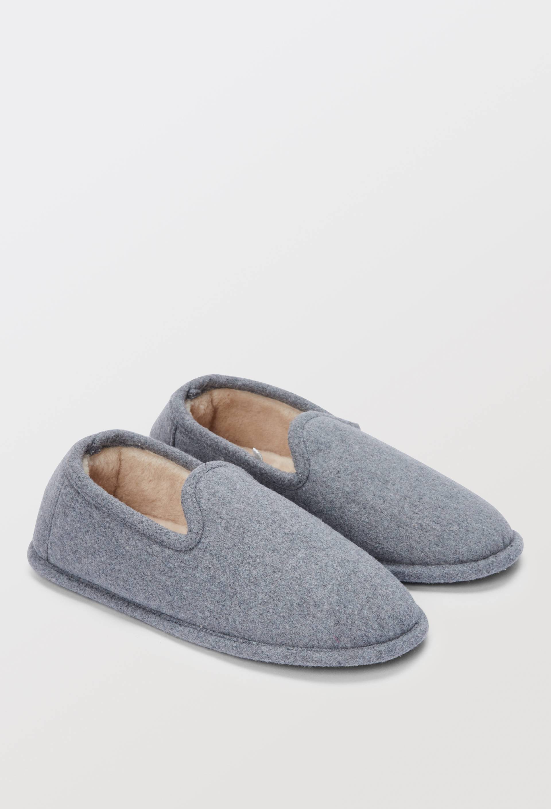 Chaussons fourr&eacute;s, Gris, large image number 0