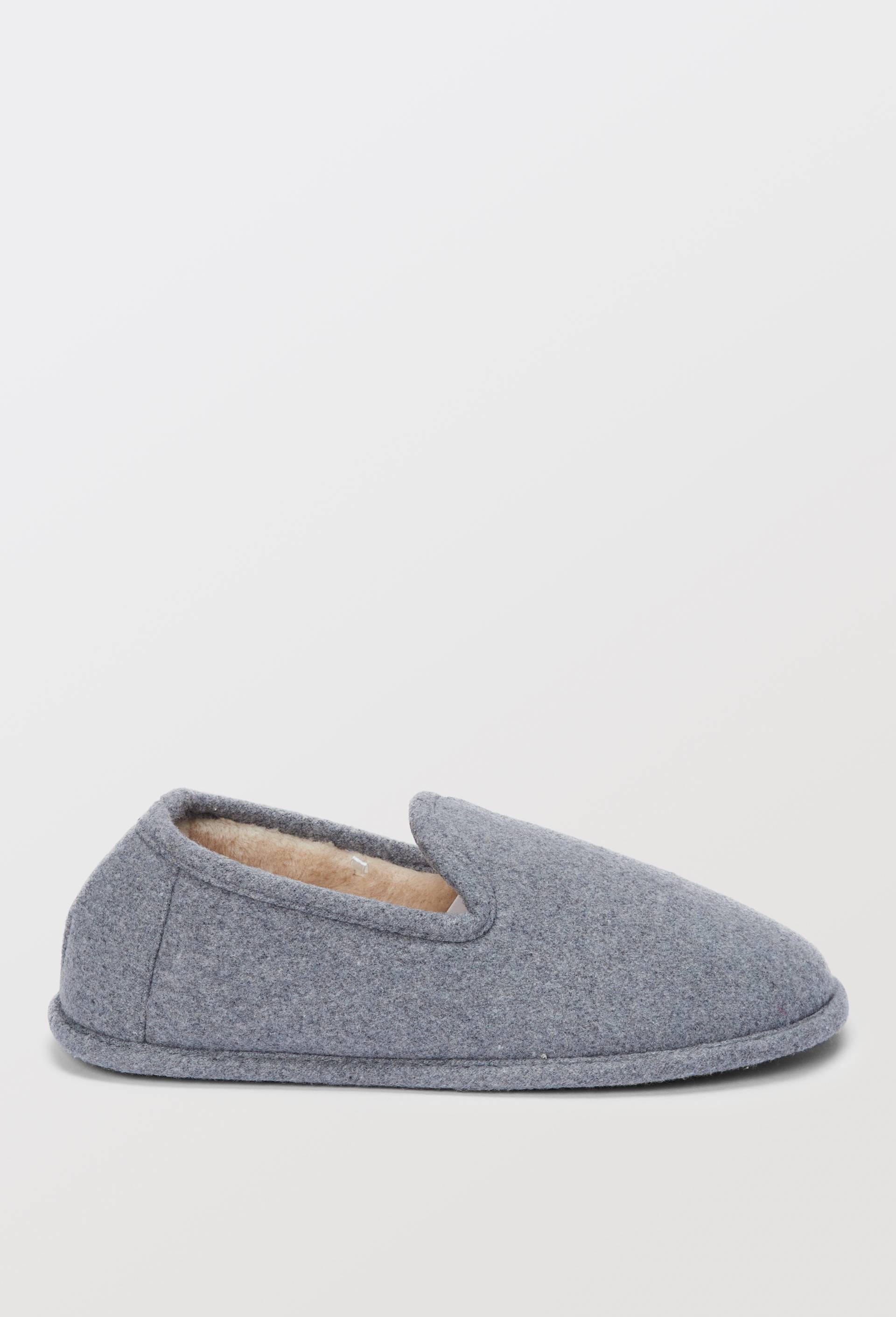 Chaussons fourr&eacute;s, Gris, large image number 1