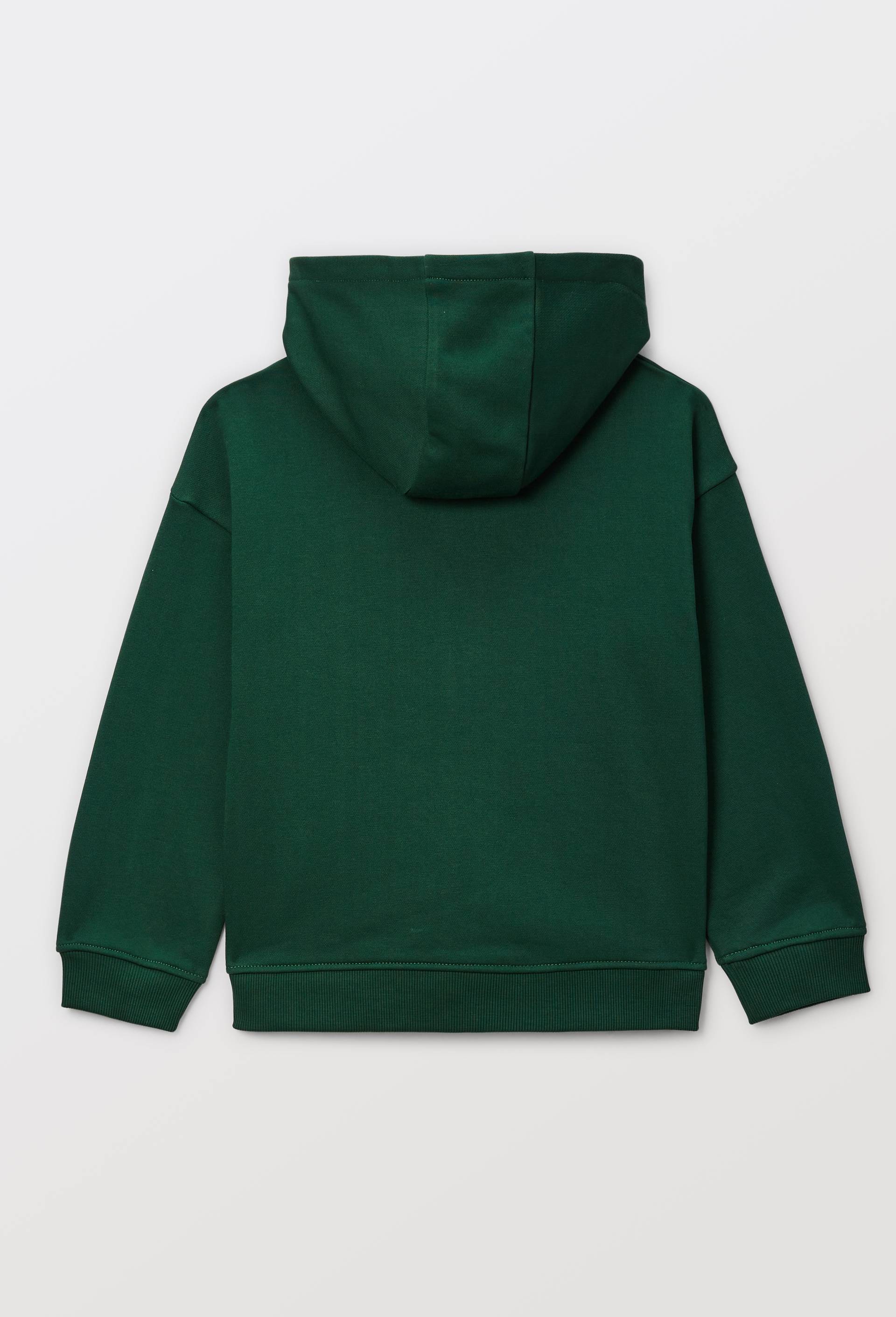 Sweat zipp&eacute; &agrave; capuche en coton BIO GOTS, Vert fonc&eacute;, large image number 3