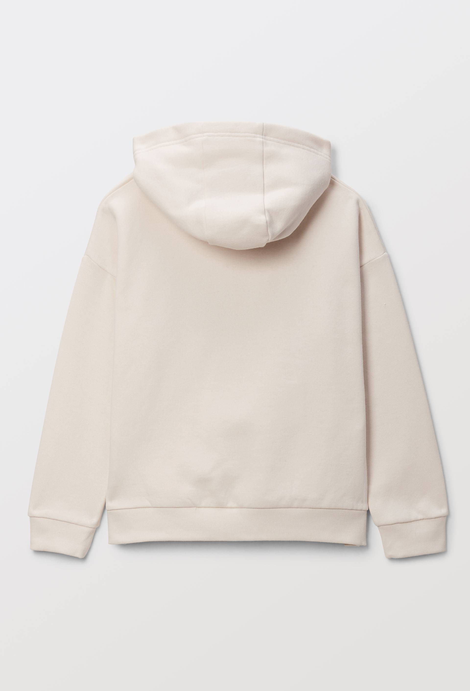 Sweat &agrave; capuche avec imprim&eacute; en coton BIO GOTS, Beige clair, large image number 2