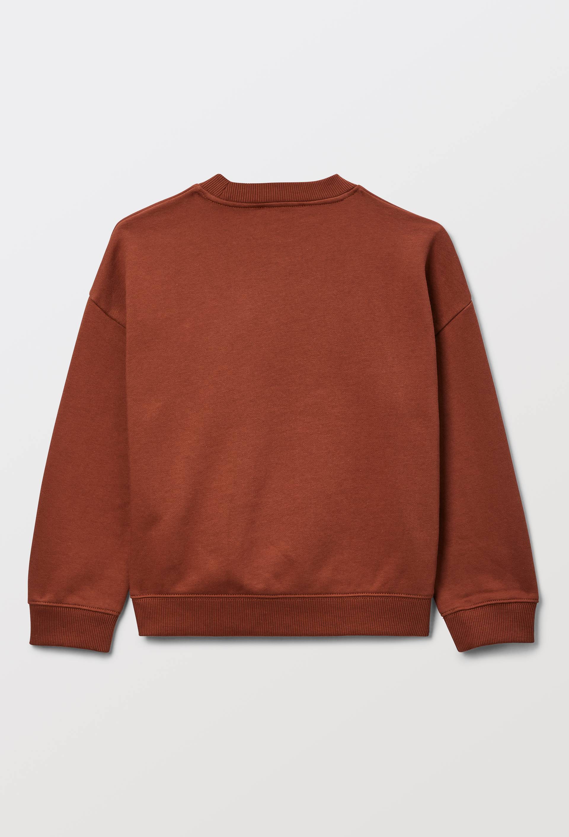 Sweat avec imprim&eacute; dos en coton BIO GOTS, Rouge fonc&eacute;, large image number 2