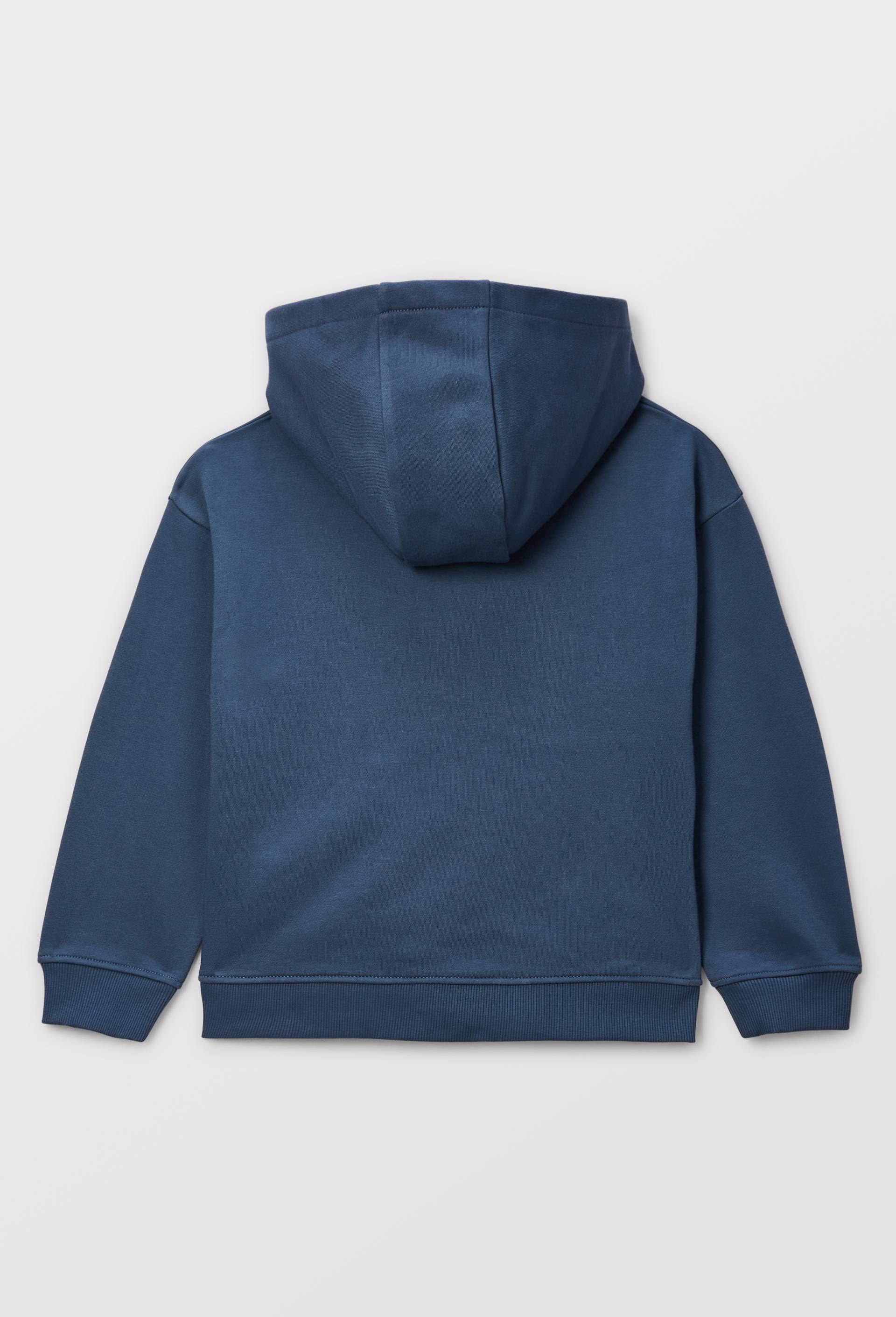 Sweat zipp&eacute; &agrave; capuche en coton BIO GOTS, Bleu fonc&eacute;, large image number 2.0