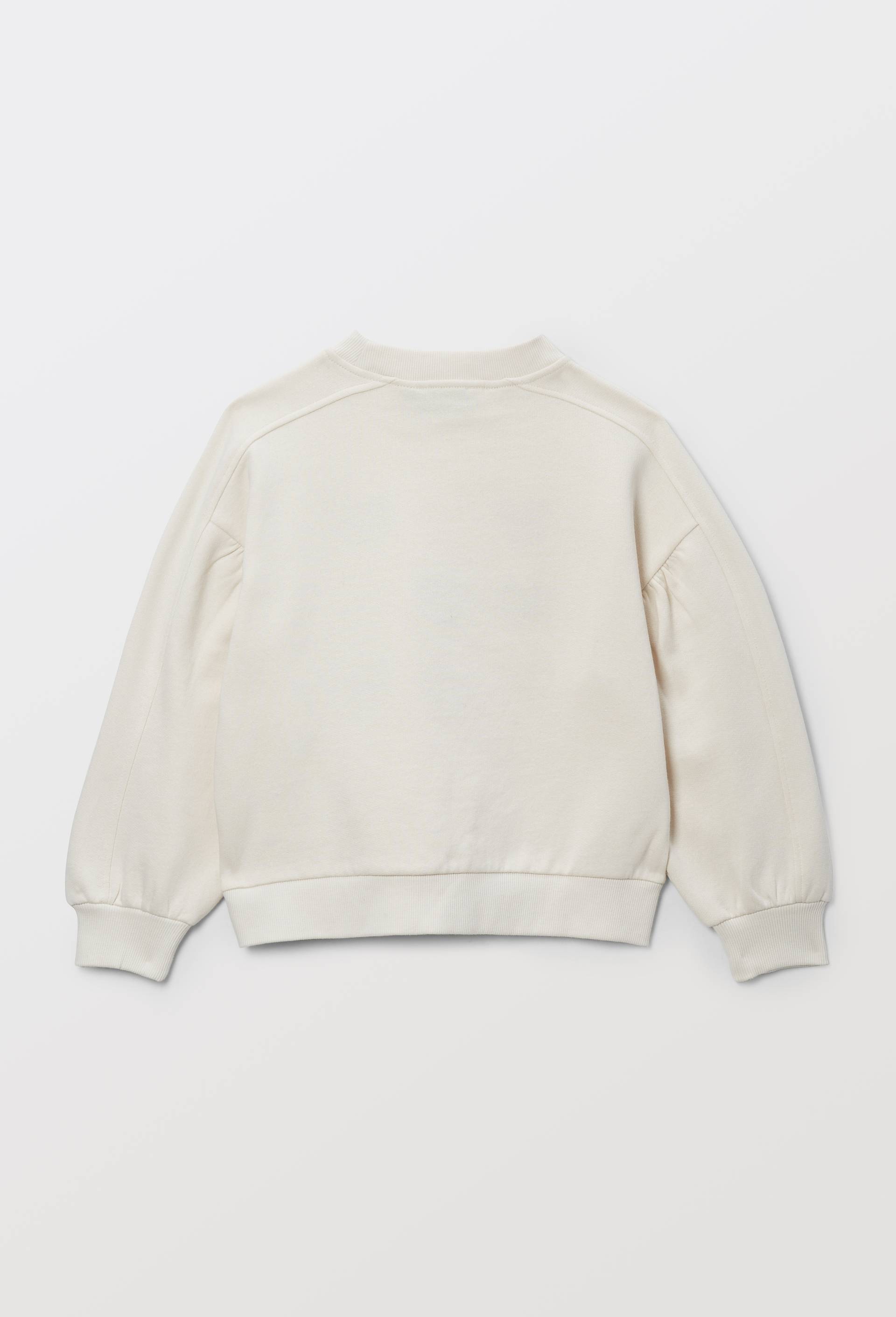 Sweat brod&eacute; en coton BIO GOTS, Beige clair, large image number 2.0
