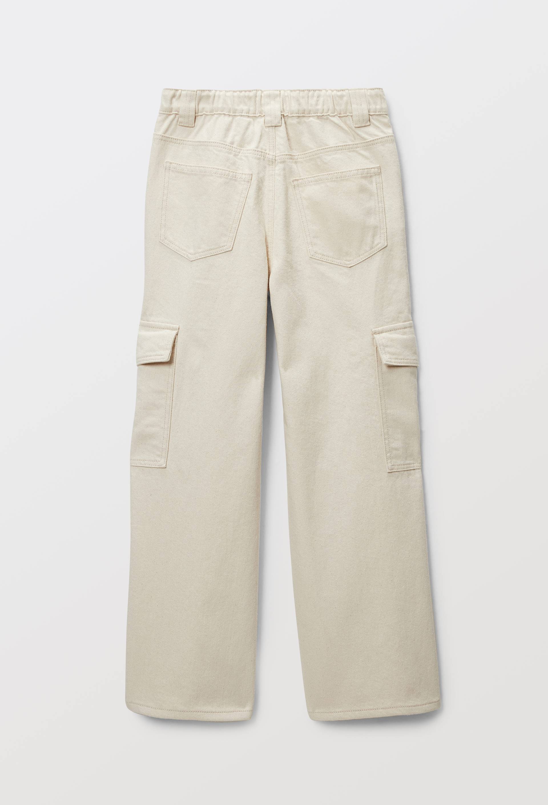 Pantalon cargo en coton twill BIO, Beige clair, large image number 1.0