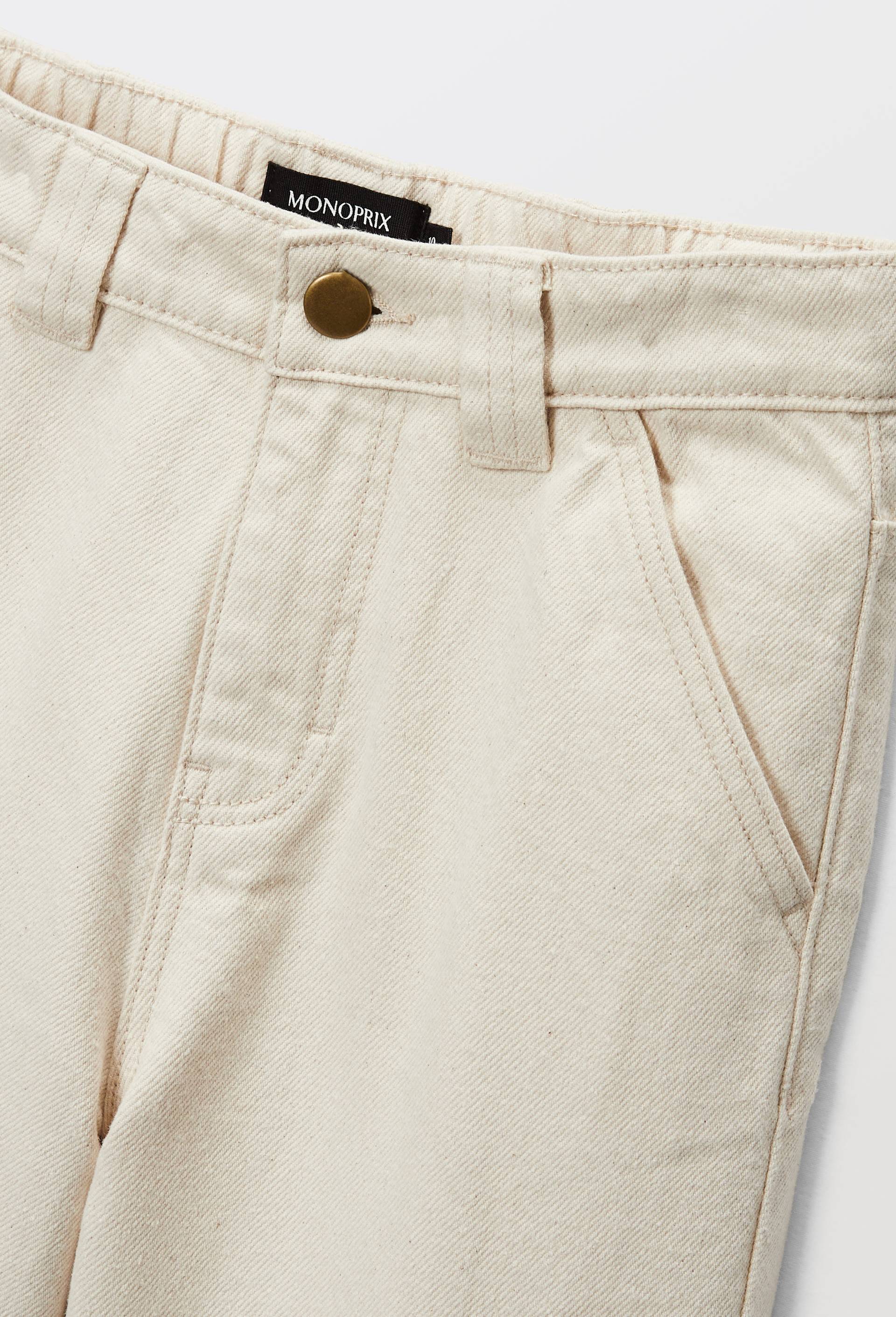 Pantalon cargo en coton twill BIO, Beige clair, large image number 2