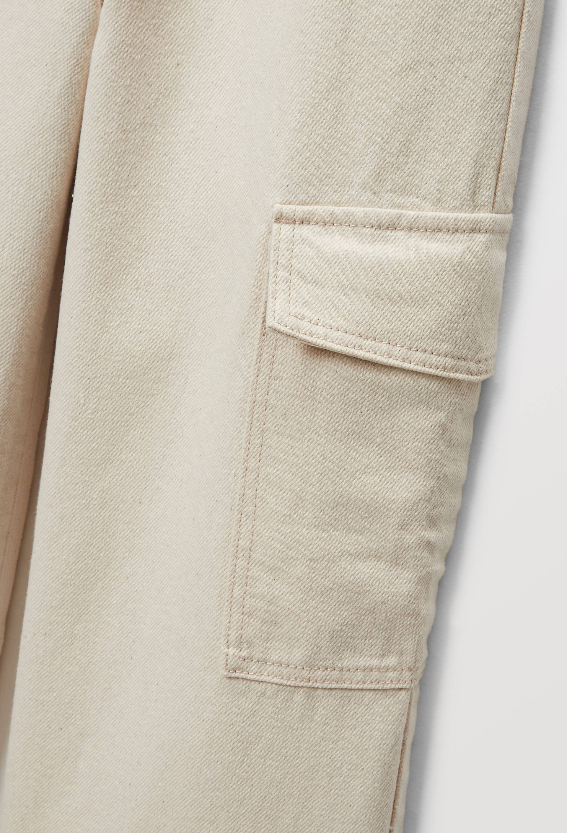 Pantalon cargo en coton twill BIO, Beige clair, large image number 3