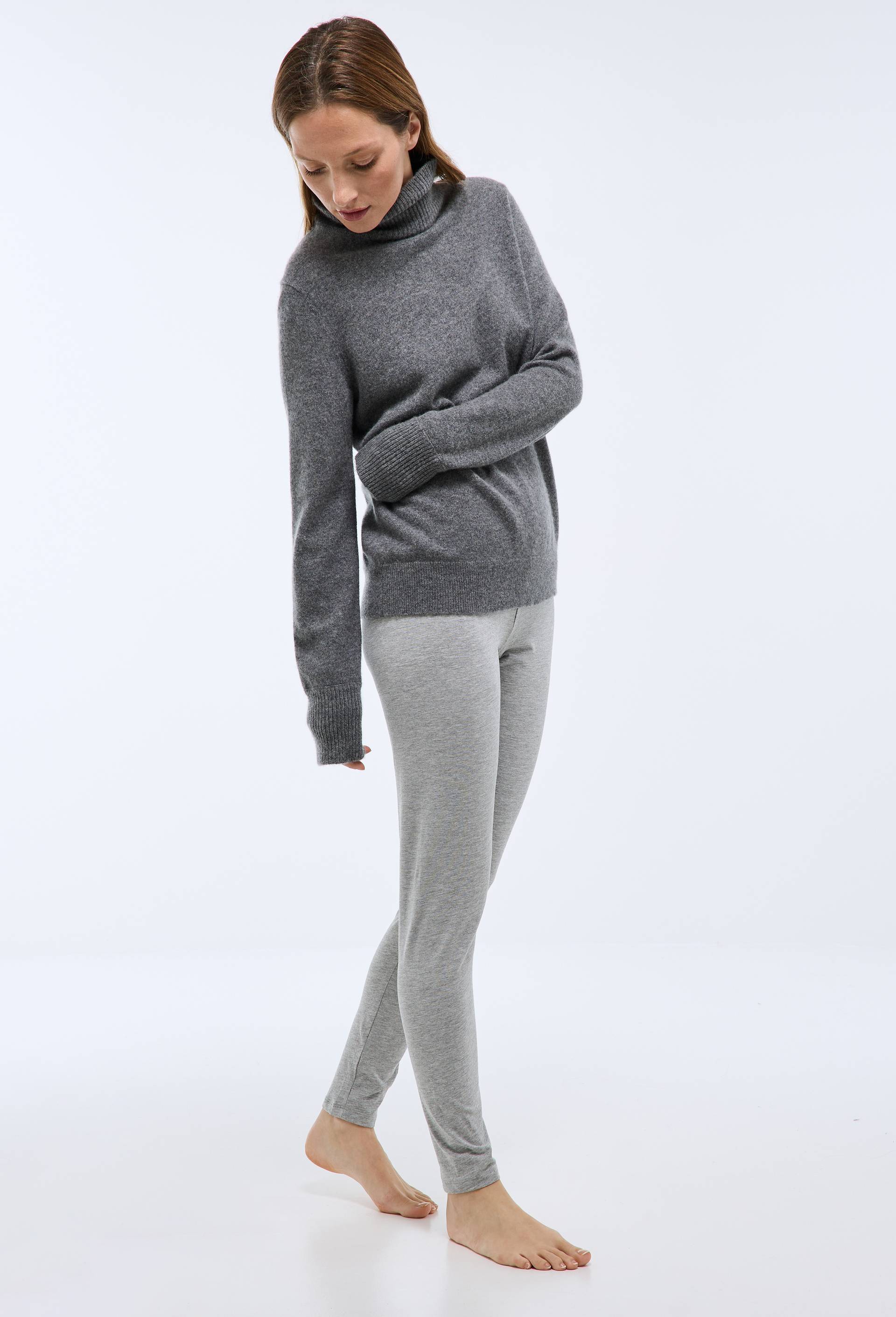 Legging uni en coton BIO GOTS, Gris fonc&eacute;, large image number 0