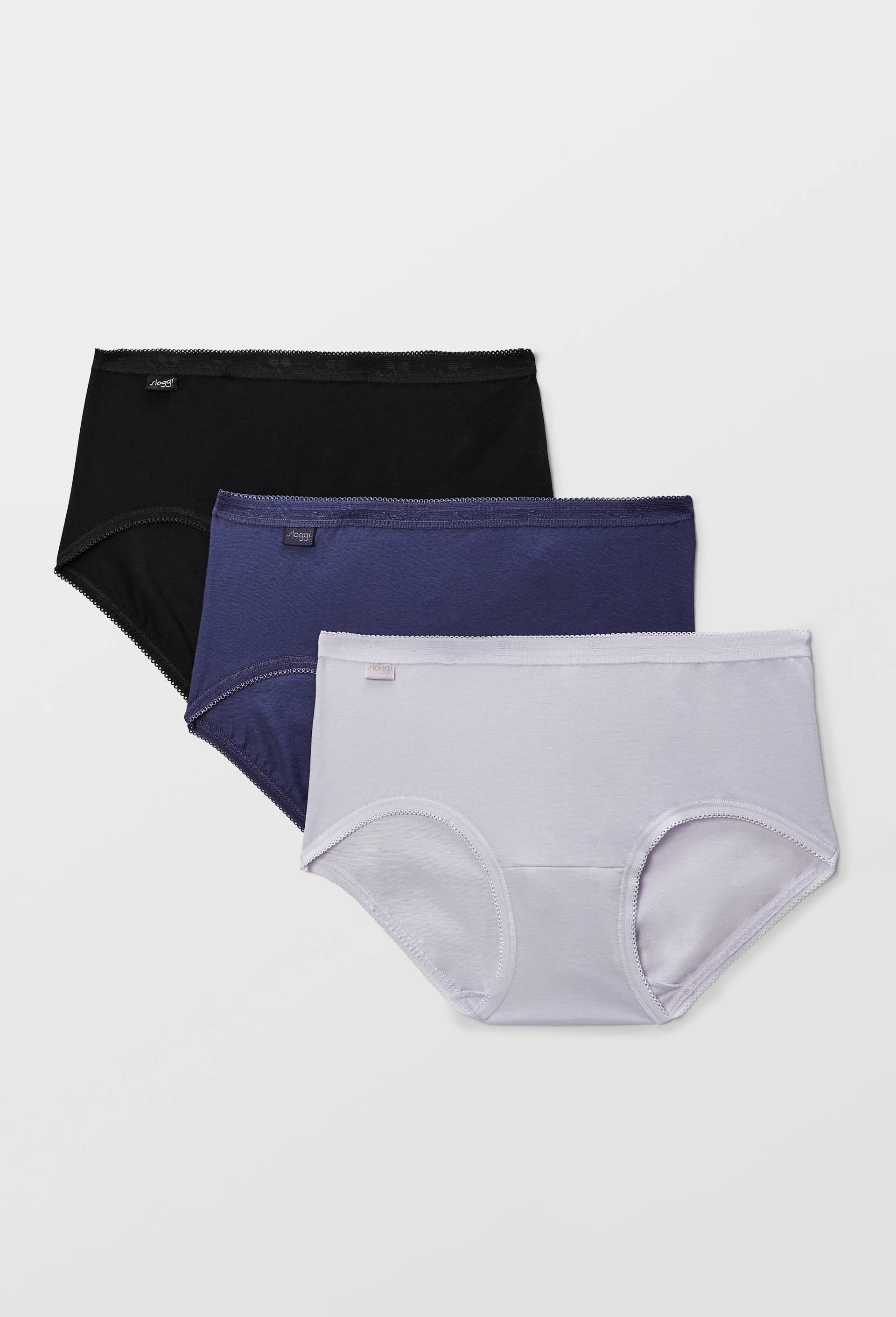 Lot de 3 culottes midi en coton Sloggi, Violet clair, swatch image