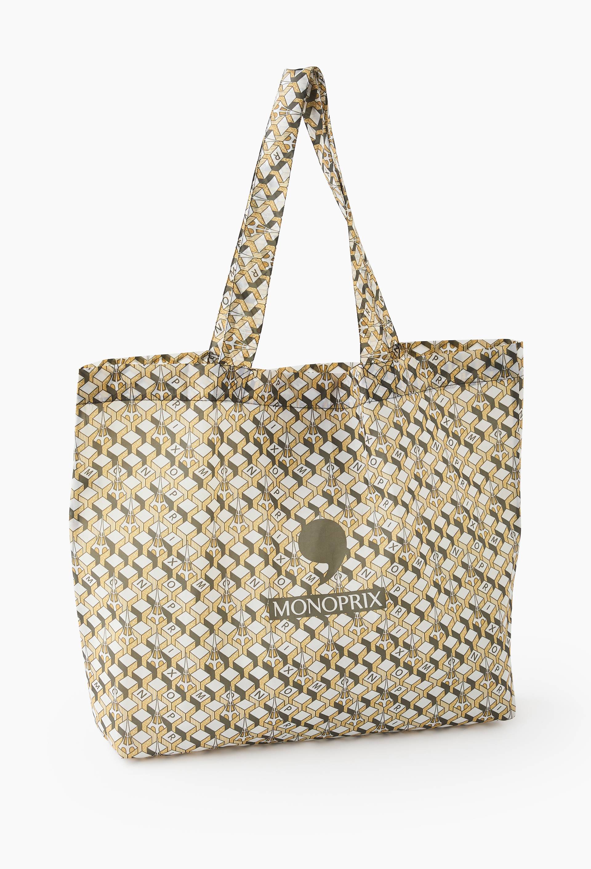 Sac de caisse XXL tour eiffel,52x12x45 cm , en polyester recycl&eacute;, Multicolore, large image number 0.0