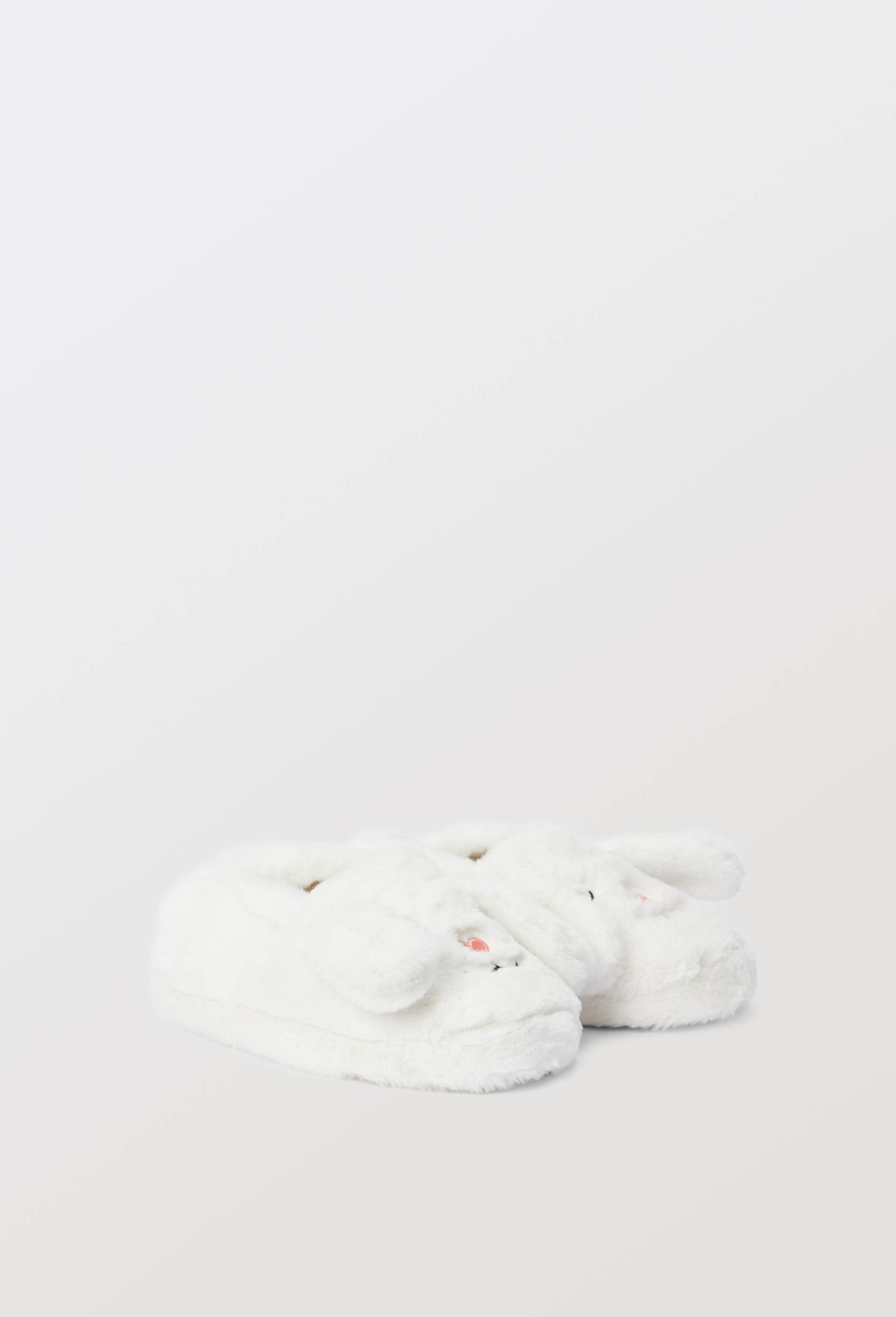 Chaussons lapin effet fourrure, Ecru, large image number 2.0