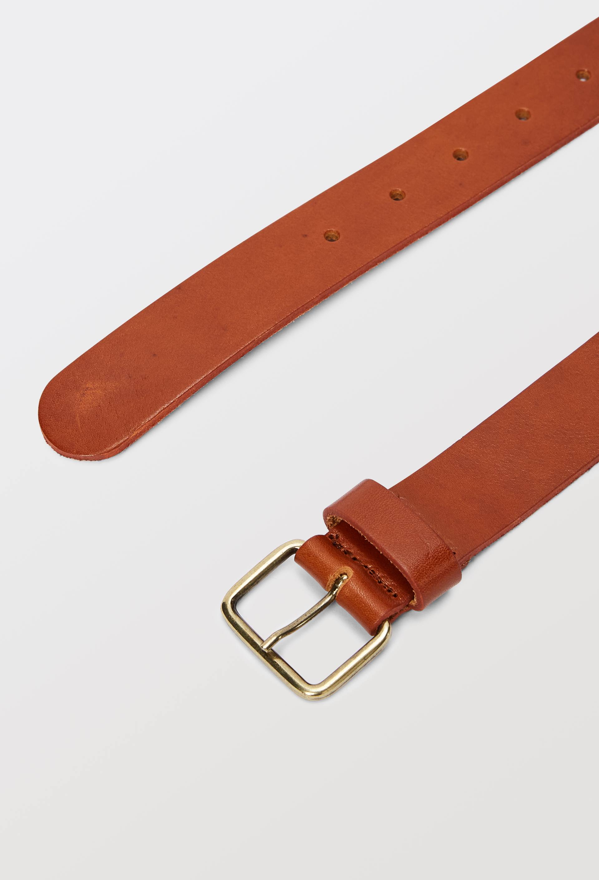 Ceinture 3 cm en cuir, Beige, large image number 2