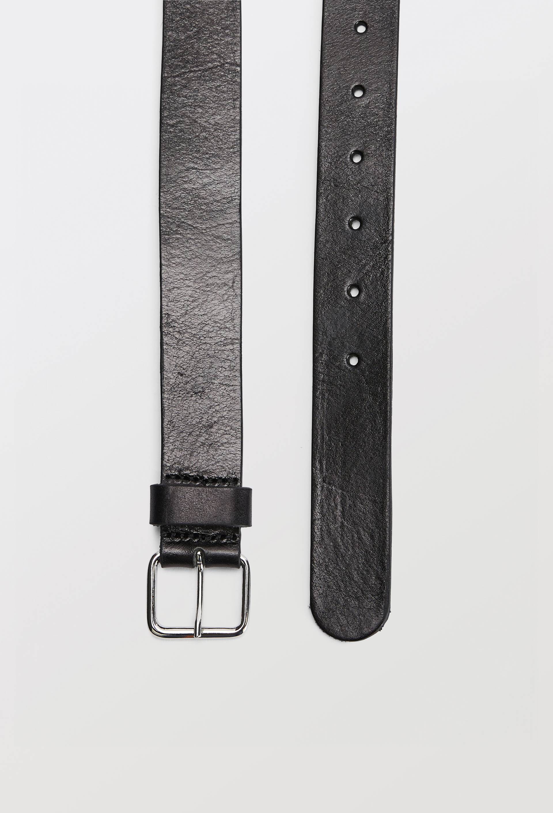 Ceinture 3 cm en cuir, Noir, large image number 1