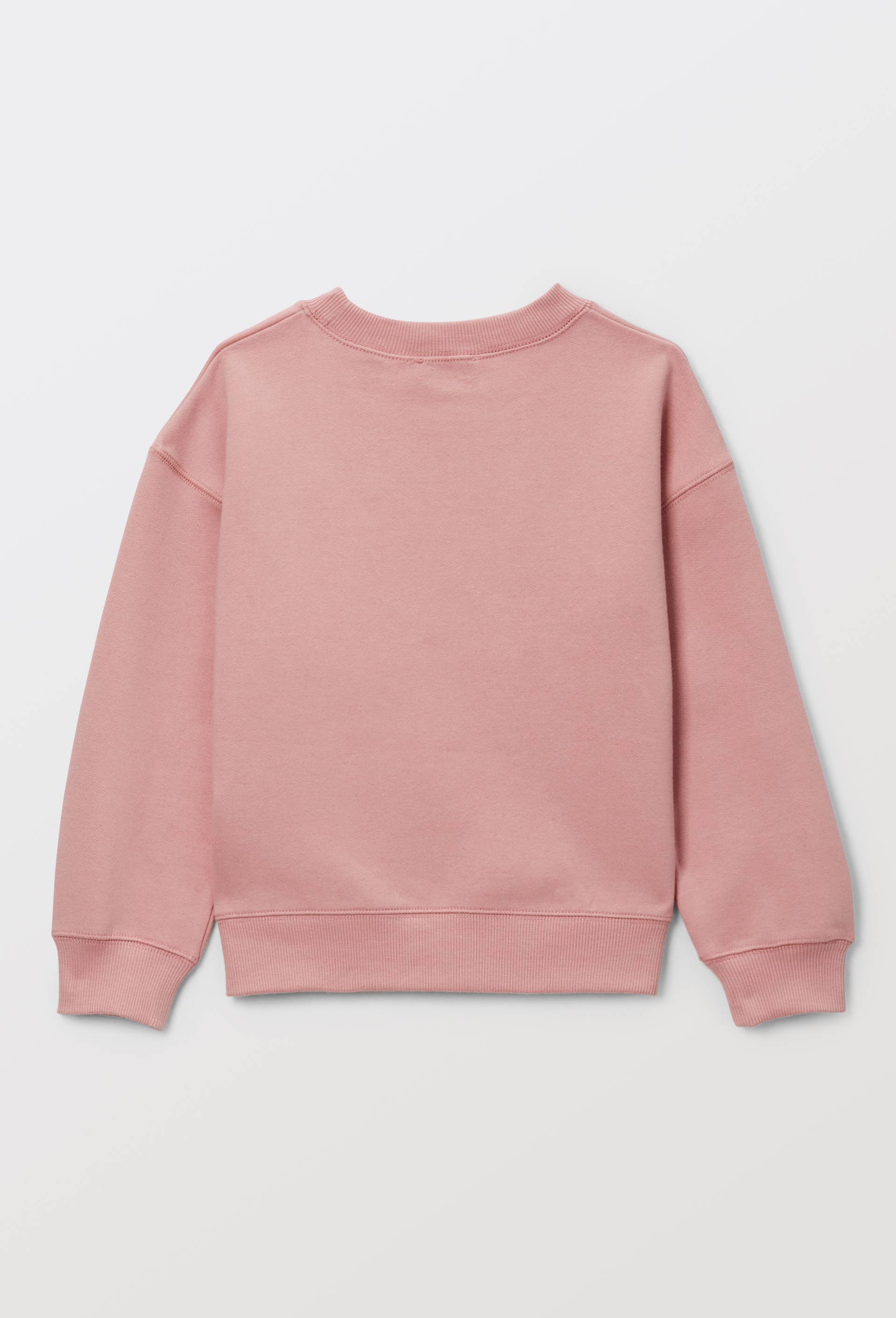 Sweat imprim&eacute; contenant du coton BIO GOTS, Rose, large image number 2