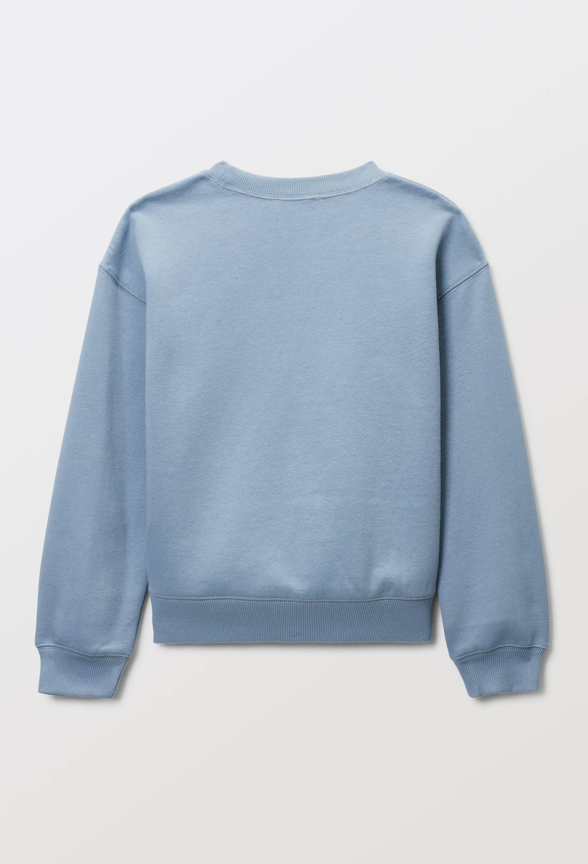 Sweat imprim&eacute; contenant du coton BIO GOTS, Bleu, large image number 1