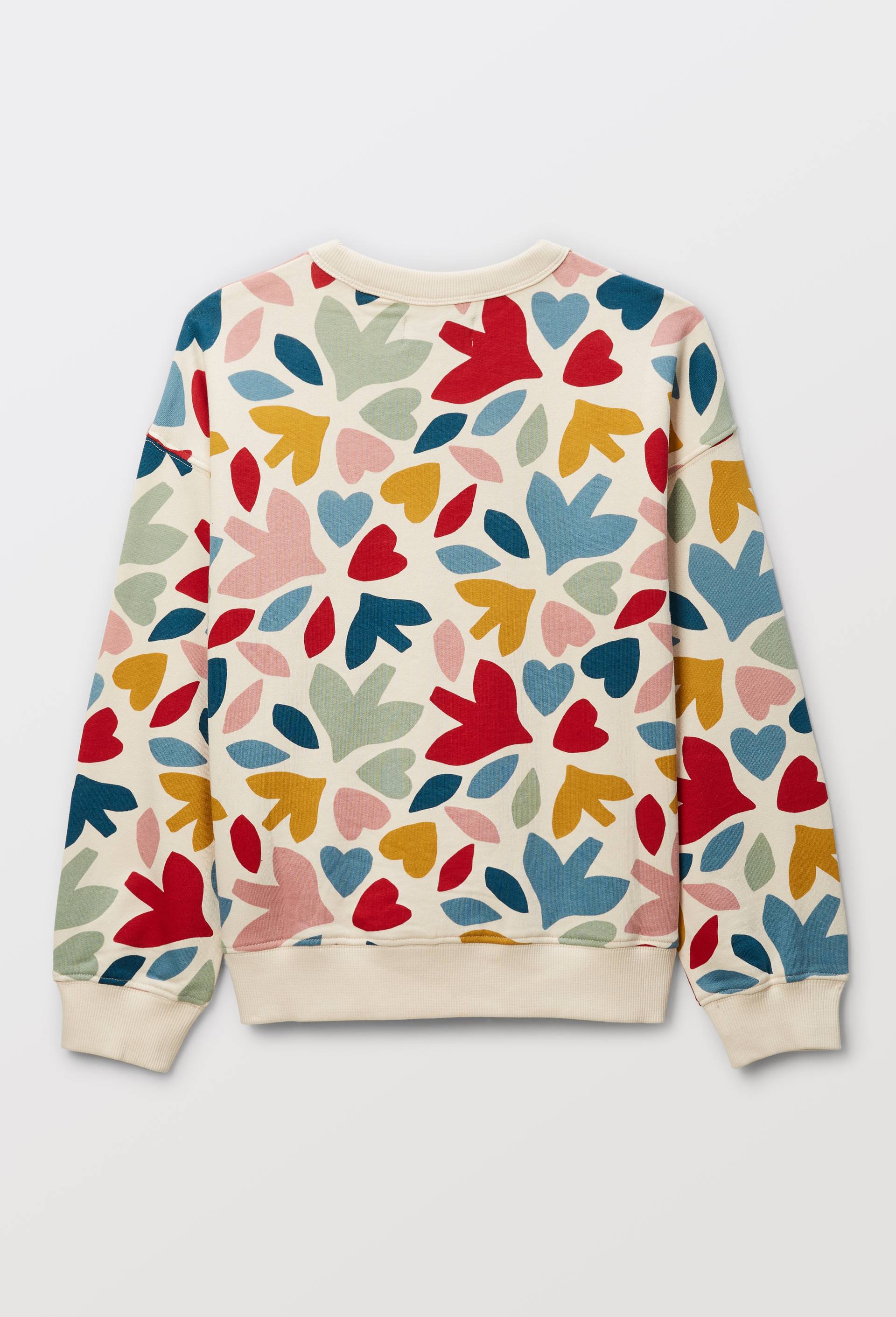 Sweat imprim&eacute; en coton BIO GOTS, Beige clair, large image number 3