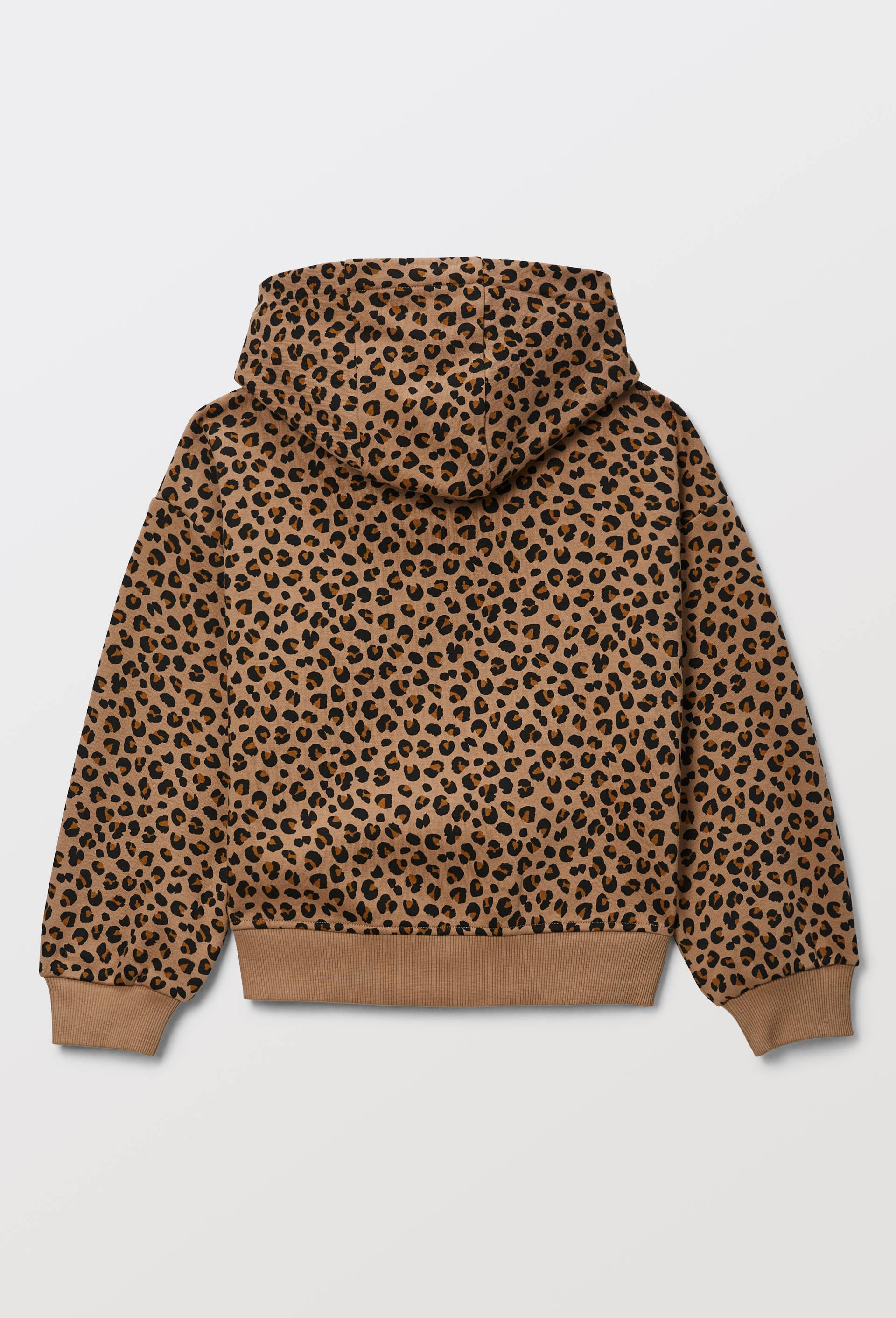 Sweat zipp&eacute; &agrave; capuche uni, Brun clair, large image number 2