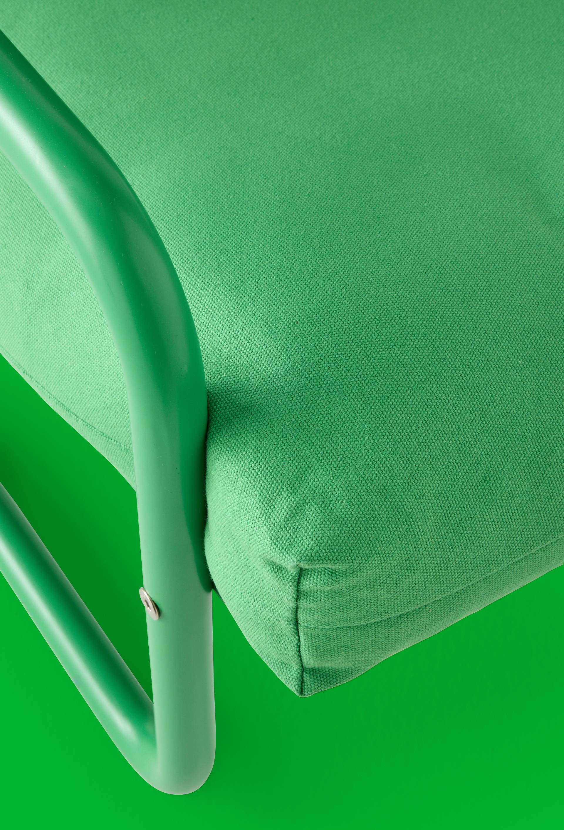 Exclu web - Fauteuil tubulaire vert, 60x62x70 cm - STUDIO PRISUNIC x MONOPRIX, Vert fonc&eacute;, large image number 2