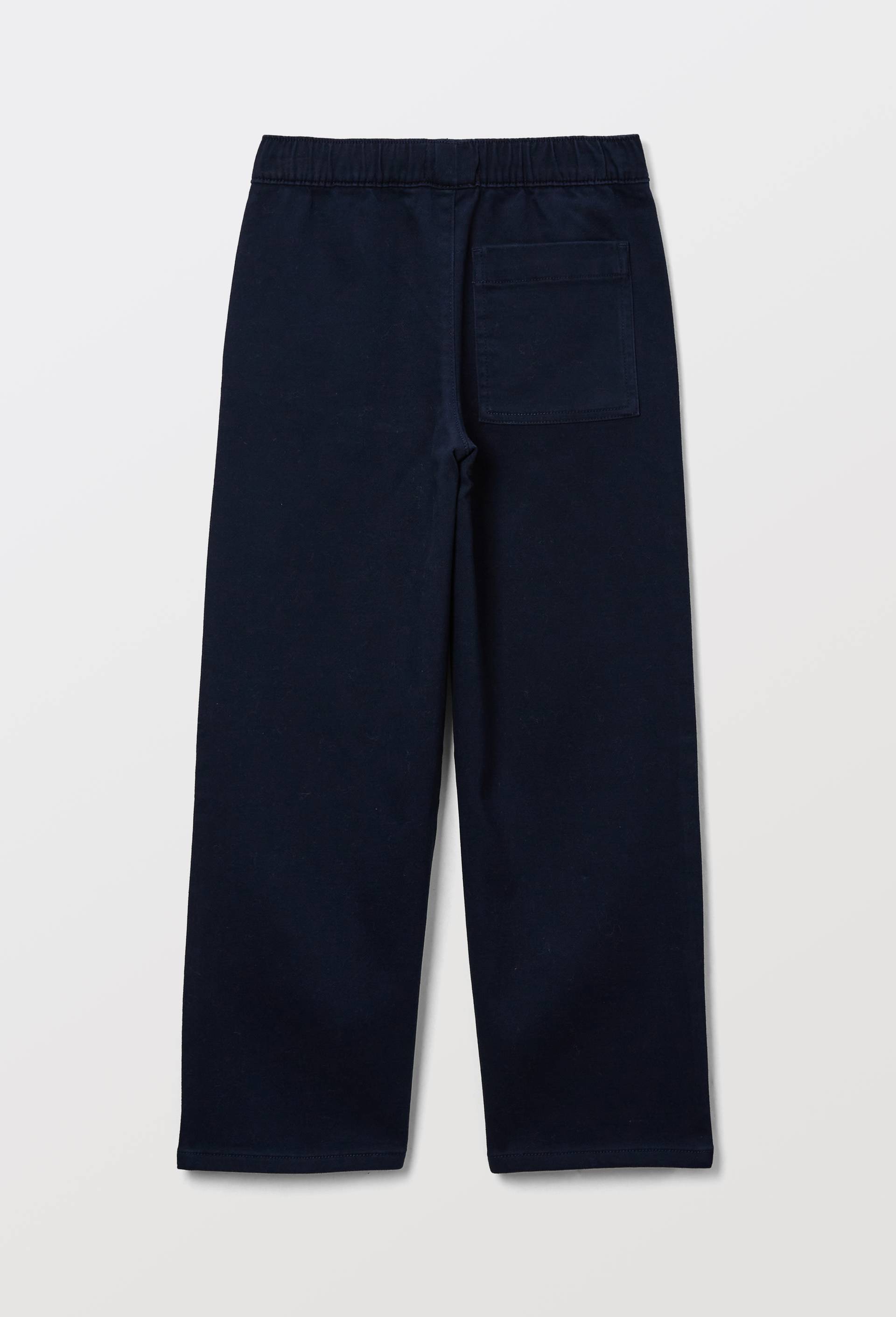 Pantalon taille &eacute;lastiqu&eacute;e contient du coton, Bleu fonc&eacute;, large image number 2