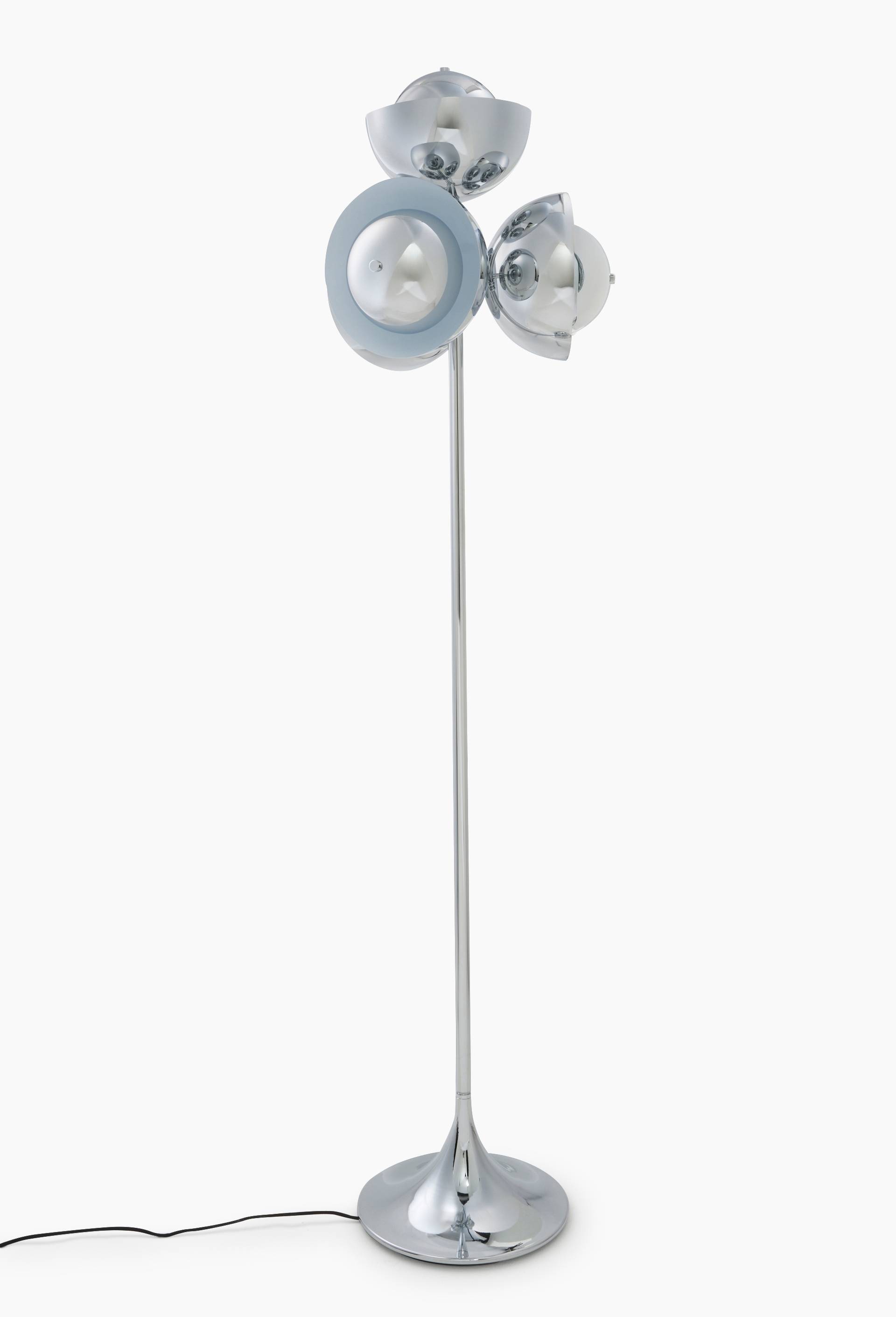 Lampadaire chrom&eacute; Odile Mir, LOMM Editions, 160x32 cm - STUDIO PRISUNIC X MONOPRIX, Gris, large image number 0.0