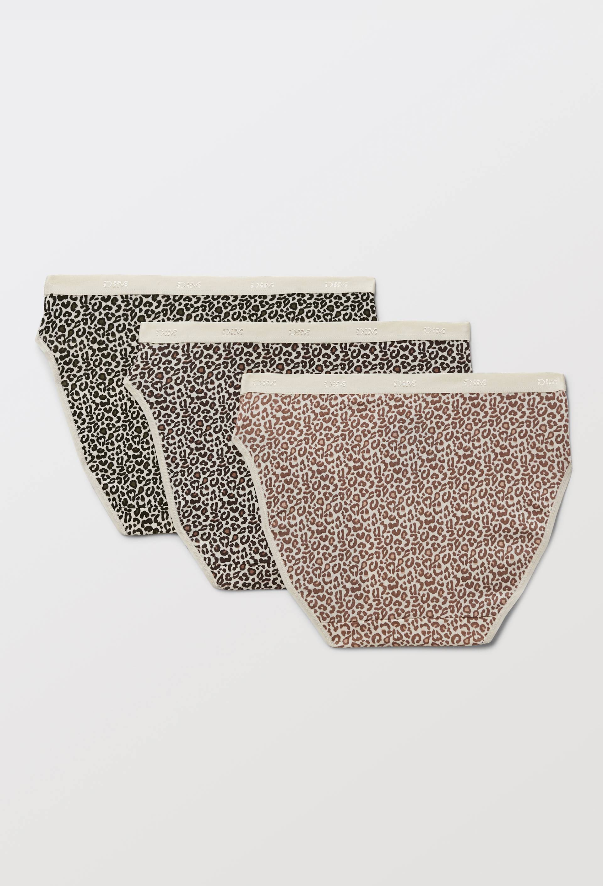 Lot de 3 slips fantaisie en coton POCKET DIM, Brun clair, large image number 1.0