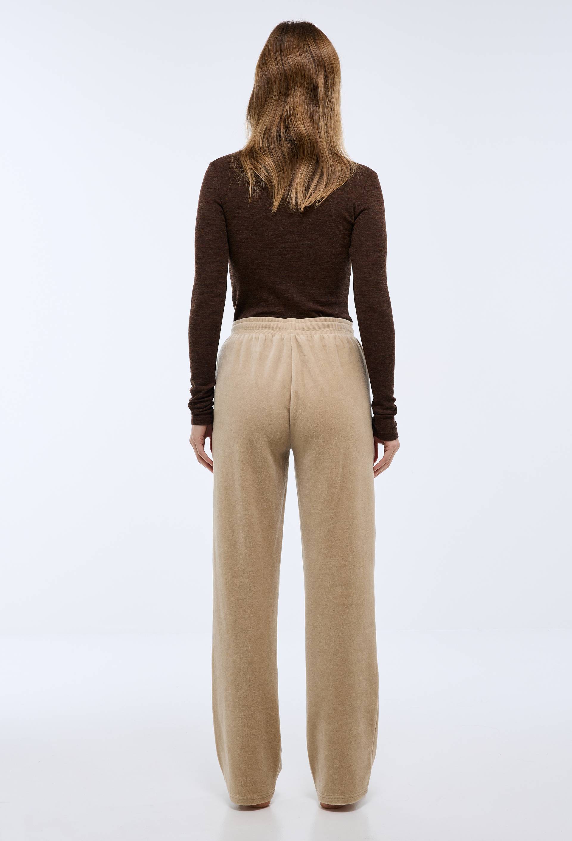 Pantalon droit en velours, Beige, large image number 1.0