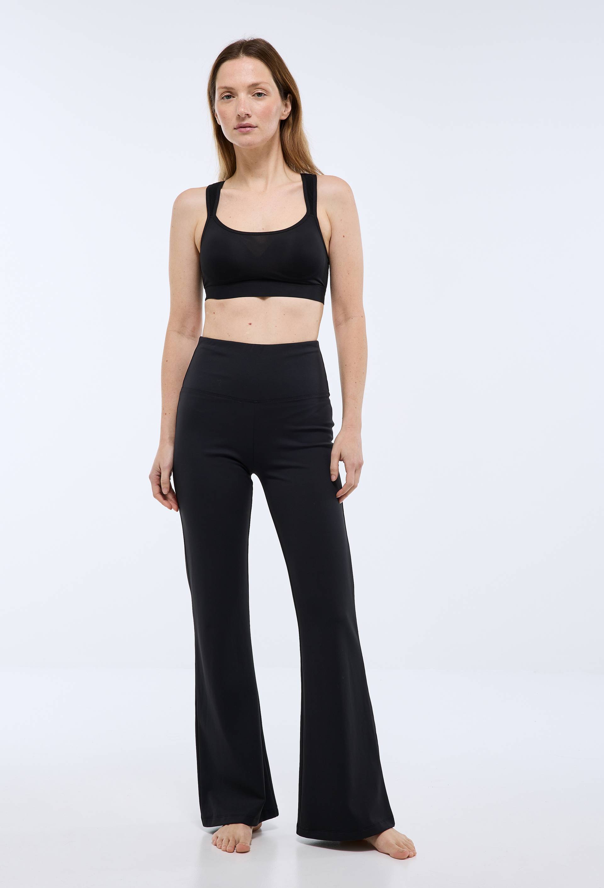 Pantalon de sport flare, Noir, large image number 0