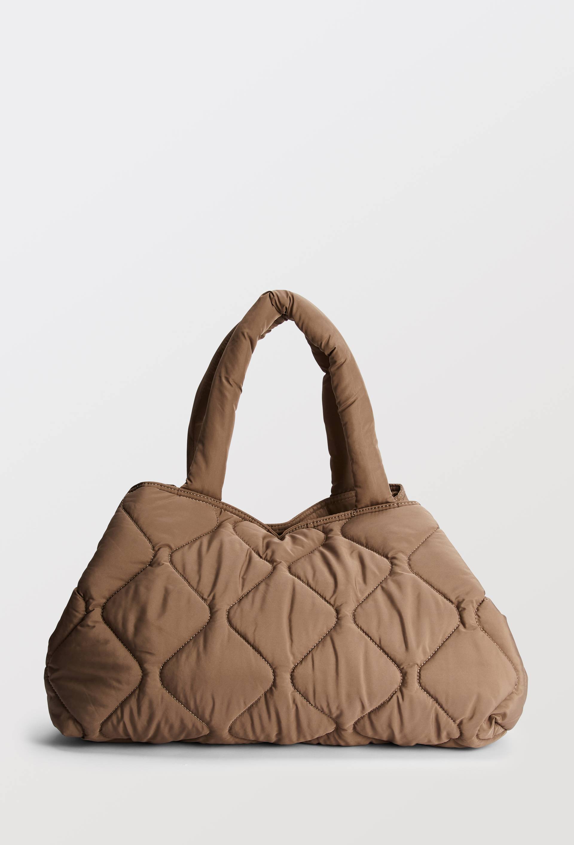 Cabas matelassé en polyester recyclé BEIGE pour femme MONOPRIX