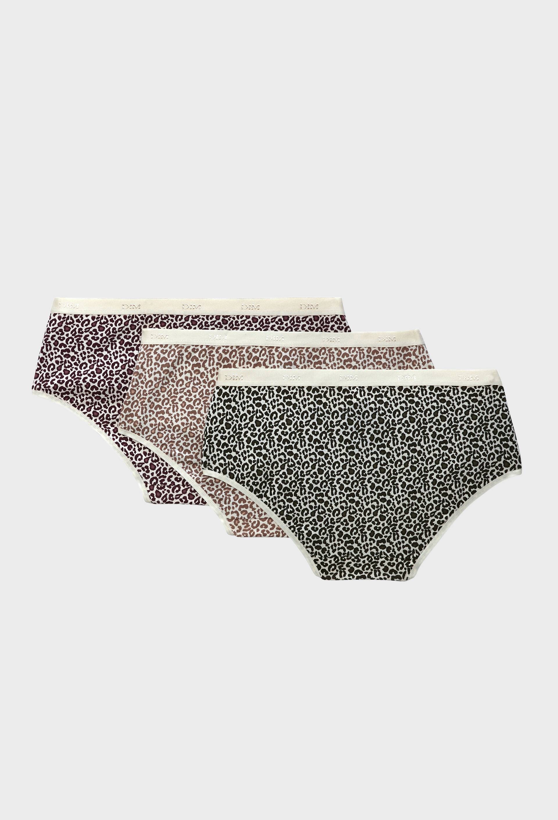 Lot de 3 slips fantaisie en coton POCKET DIM, Brun clair, large image number 1