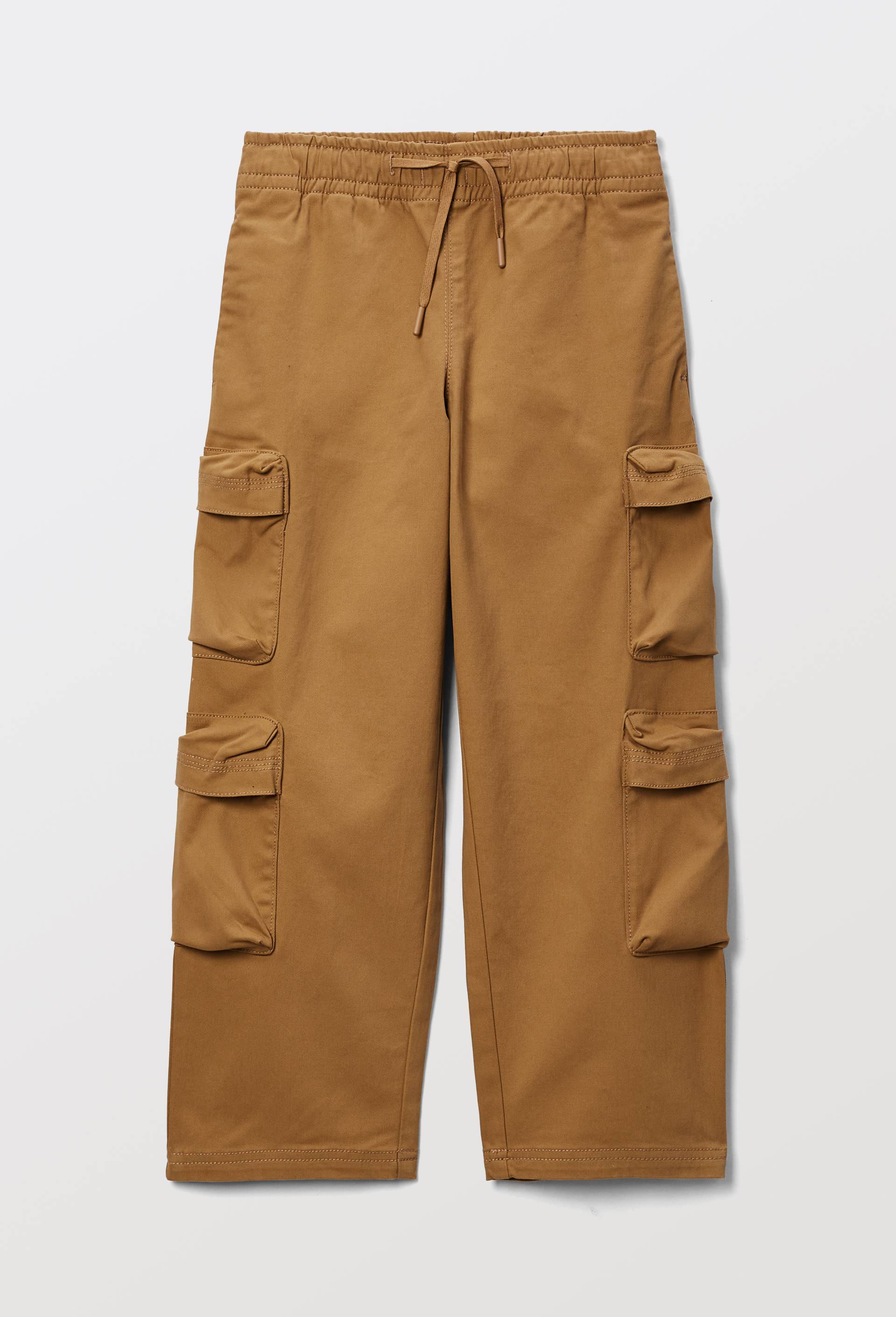 Pantalon cargo large, contenant du coton, Jaune fonc&eacute;, large image number 1