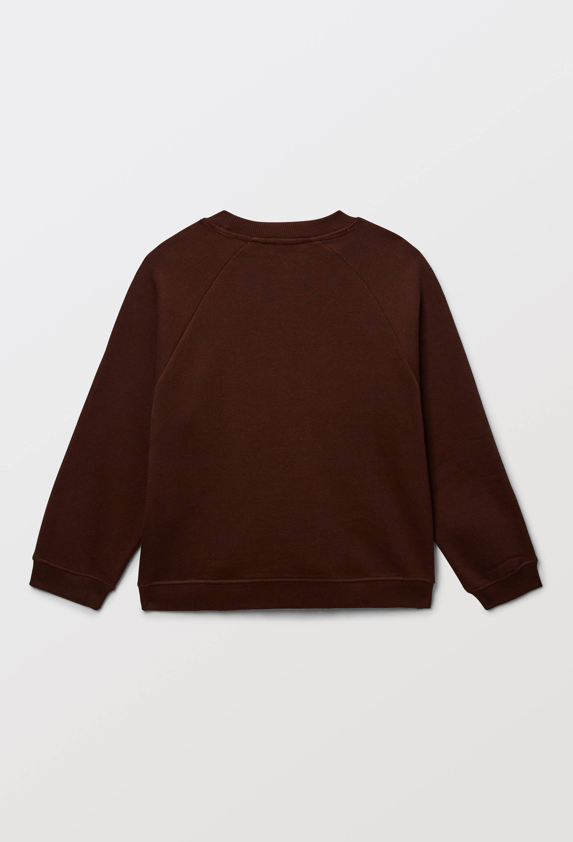Sweat imprim&eacute; en coton BIO GOTS, Brun fonc&eacute;, large image number 3