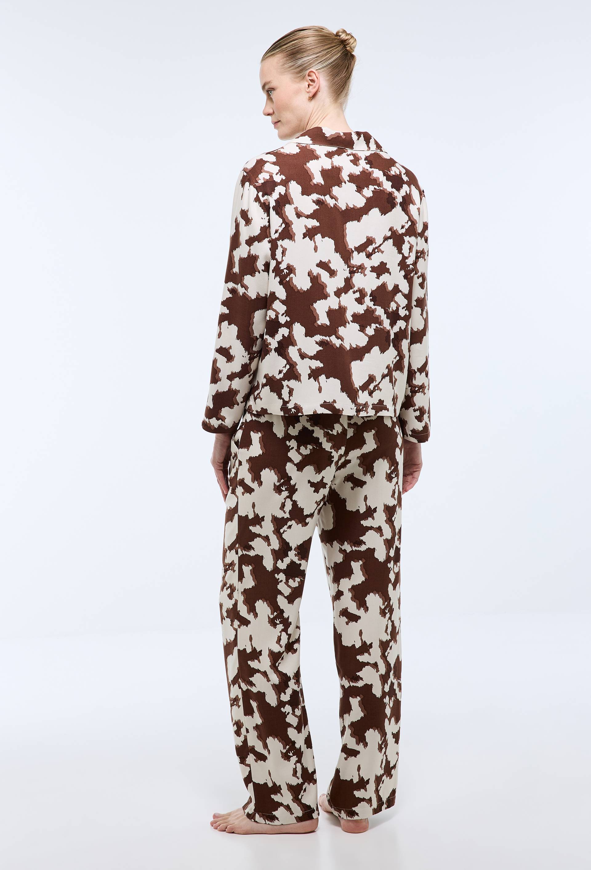 Pantalon imprim&eacute;e vache en viscose, Brun fonc&eacute;, large image number 2