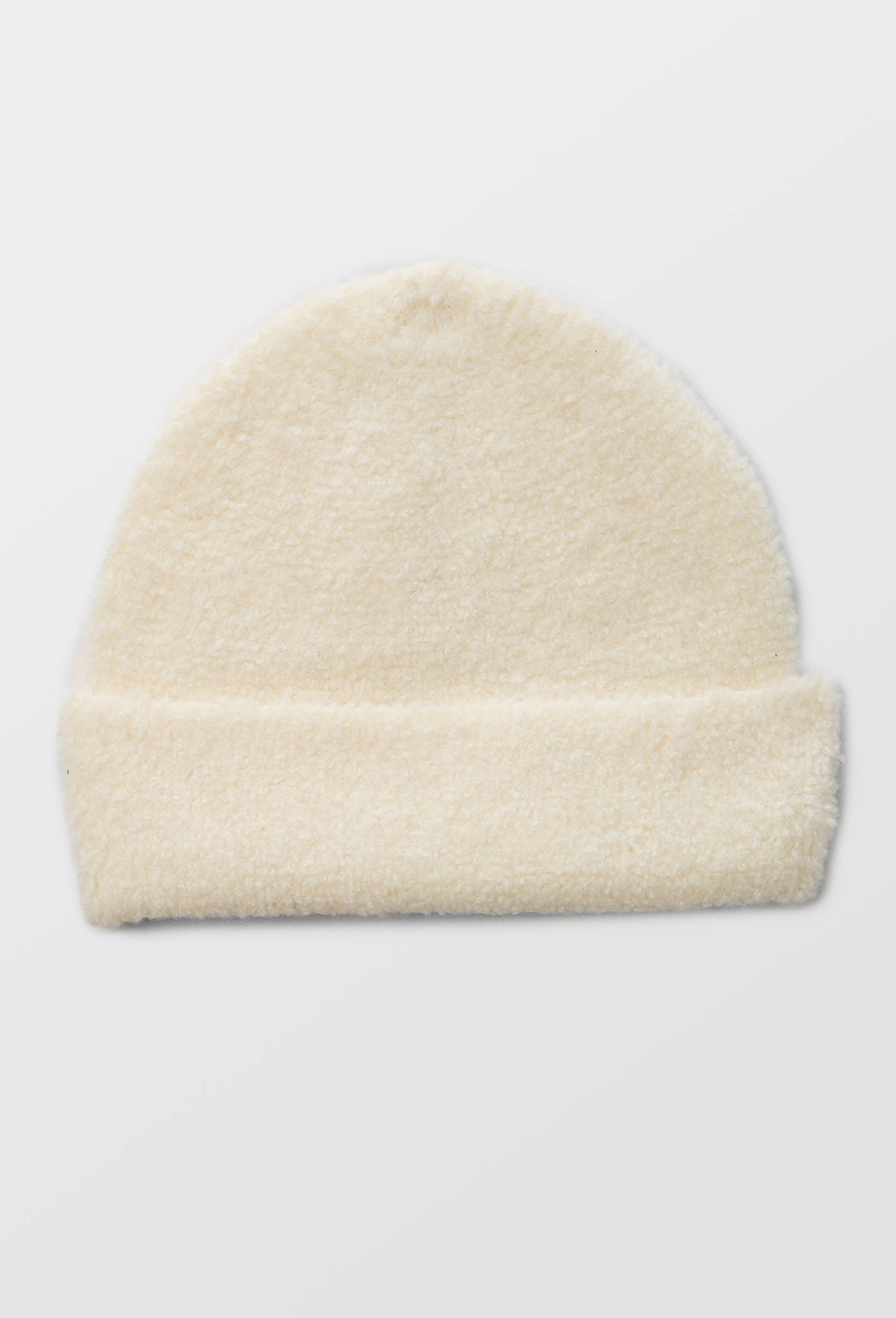Bonnet en sherpa contenant de la laine, Ecru, swatch image