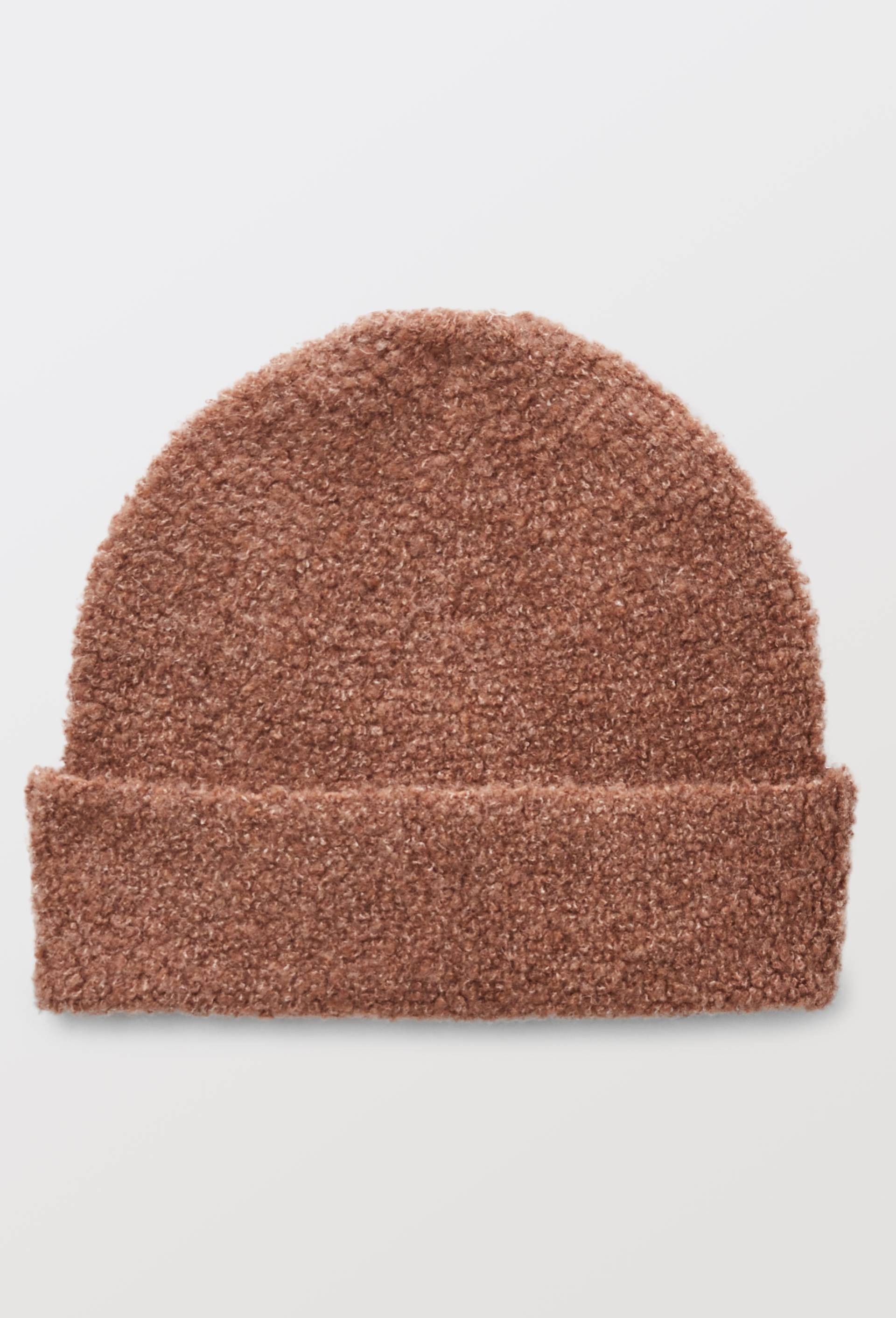 Bonnet en sherpa contenant de la laine, Beige, swatch image