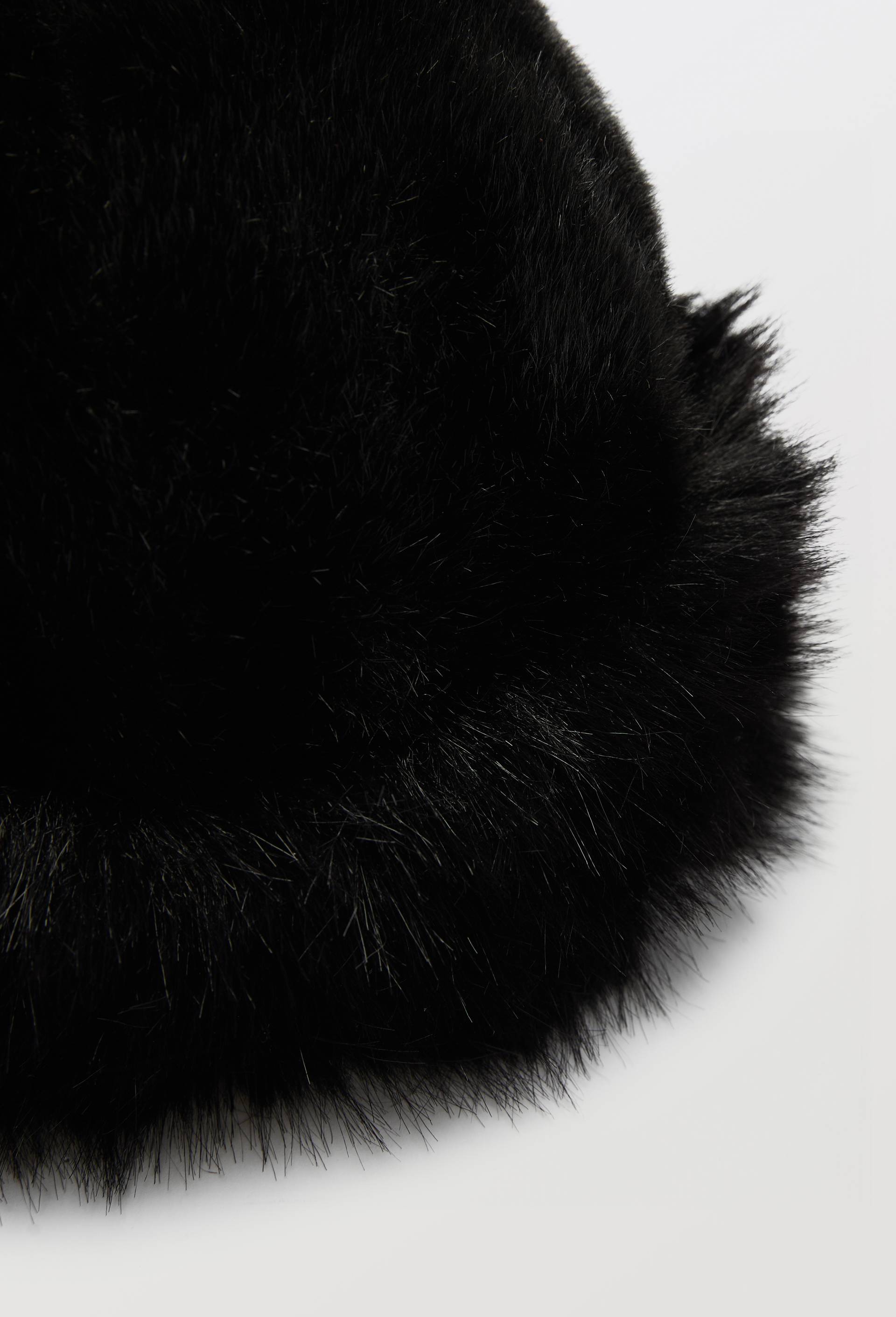 Chapeau en fausse fourrure, Noir, large image number 1