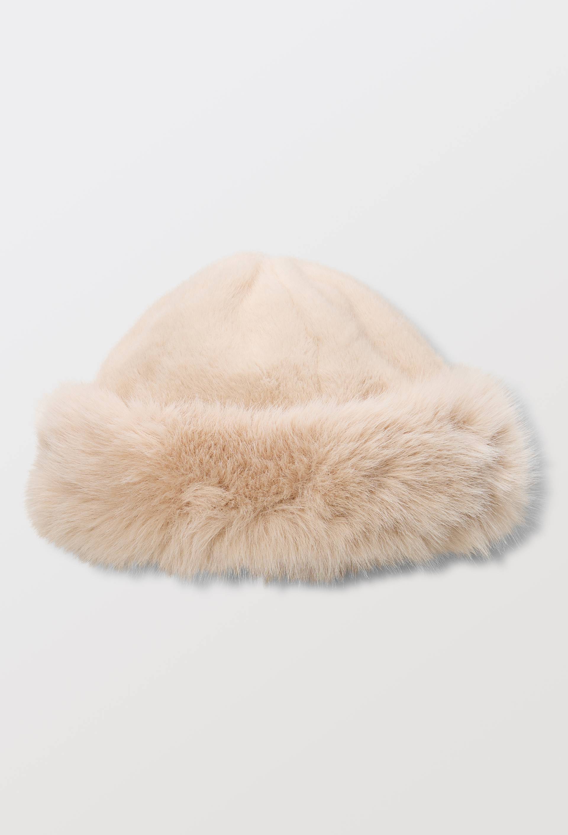 Chapeau en fausse fourrure, Ecru, large image number 0