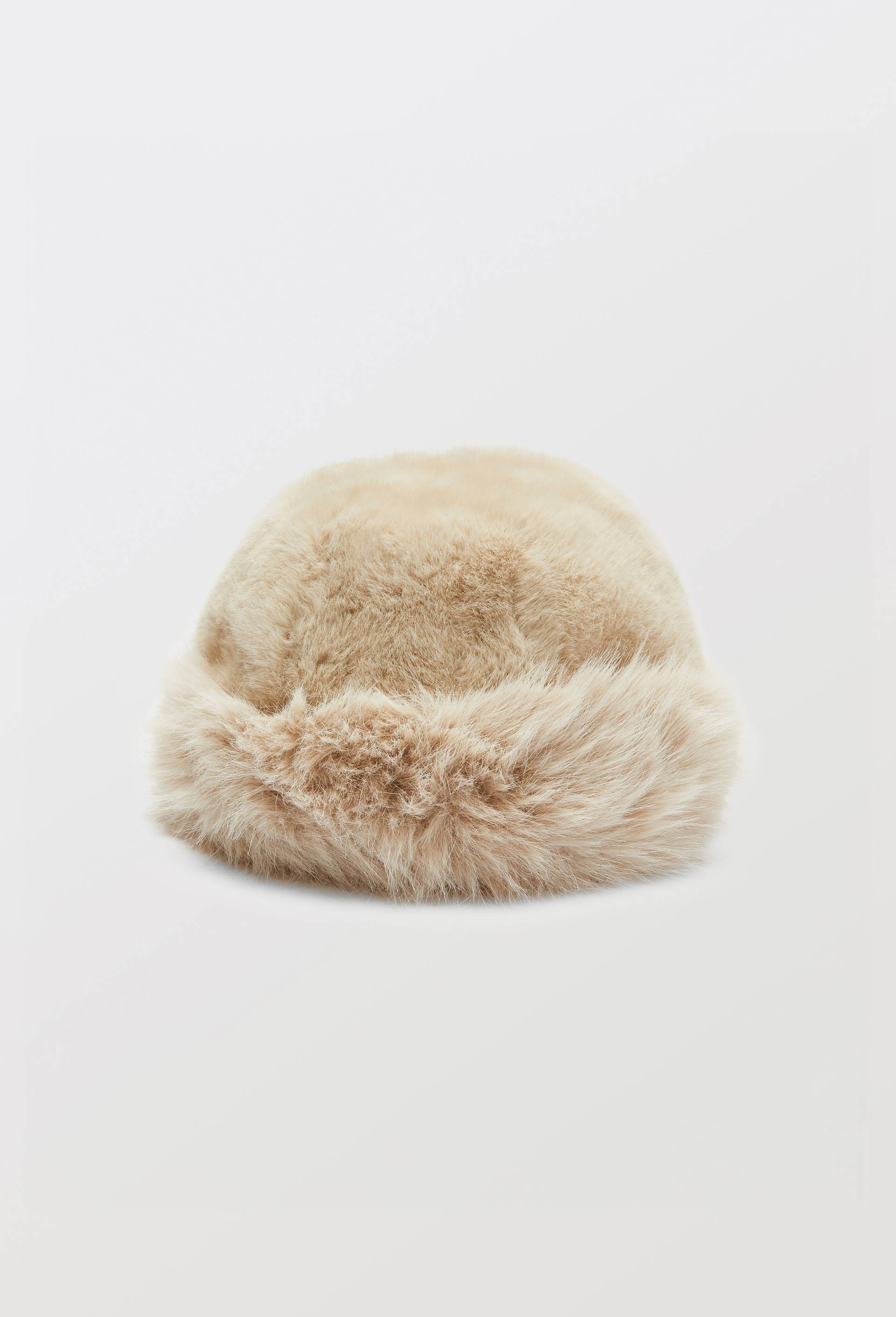 Chapeau en fausse fourrure, Ecru, swatch image