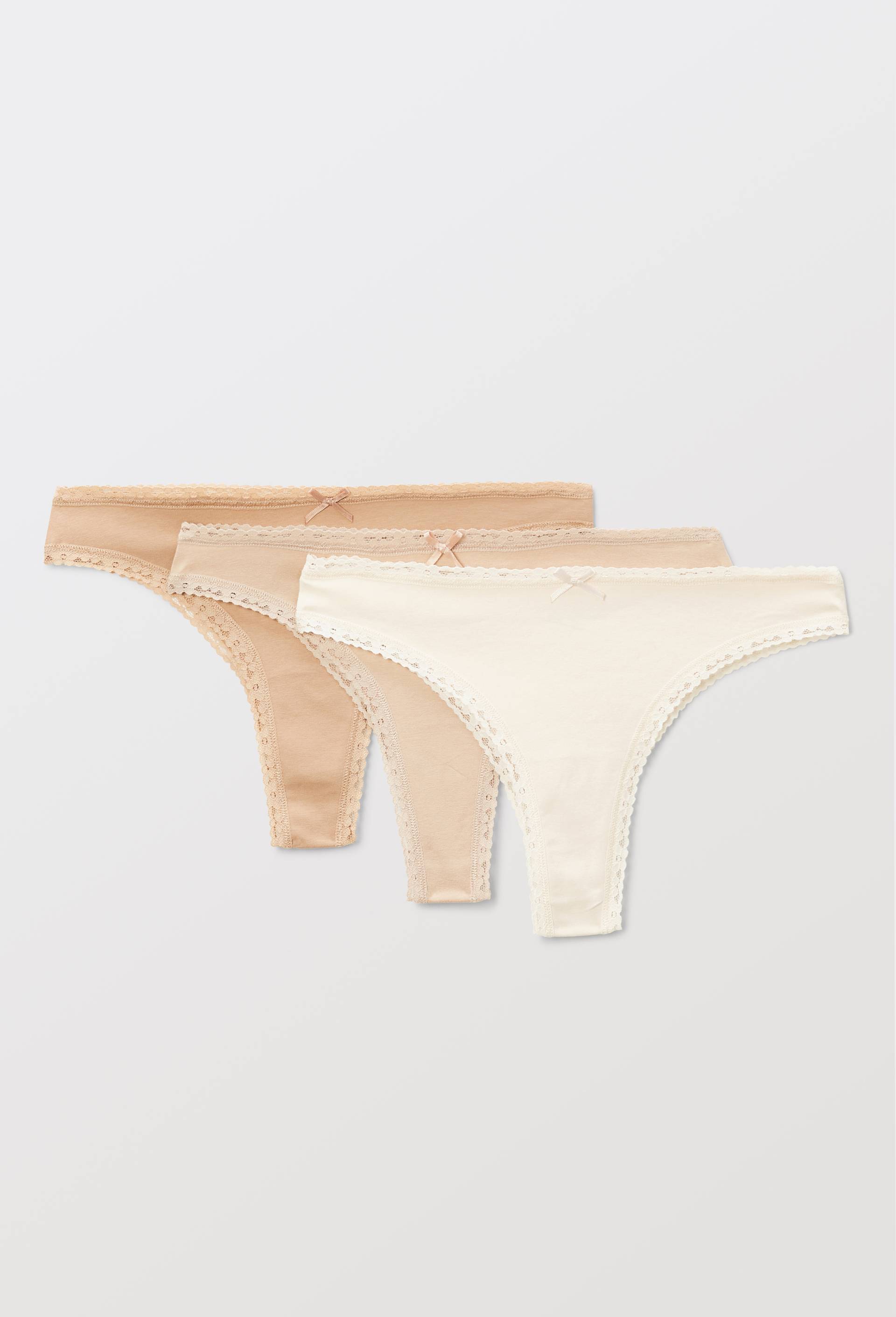Lot de 3 tangas EVA en coton BIO GOTS, Rose clair, swatch image