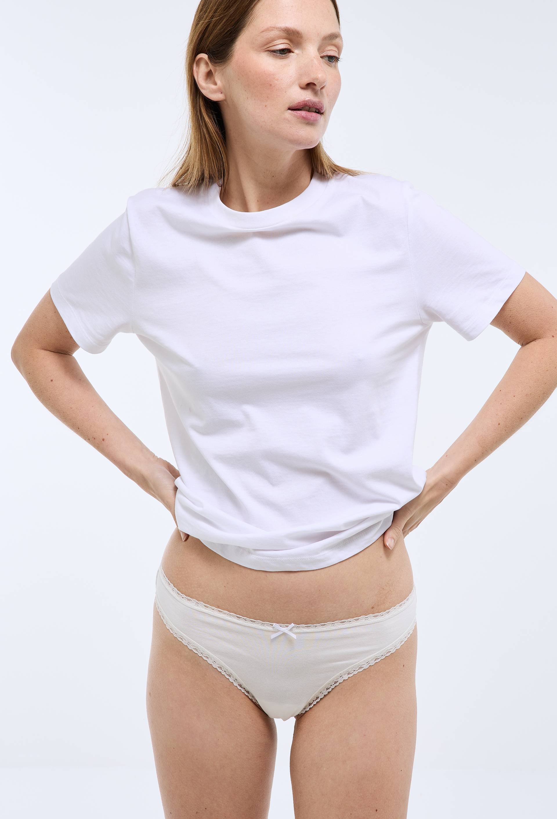 Lot de 3 tangas EVA en coton BIO GOTS, Brun clair, large image number 3.0