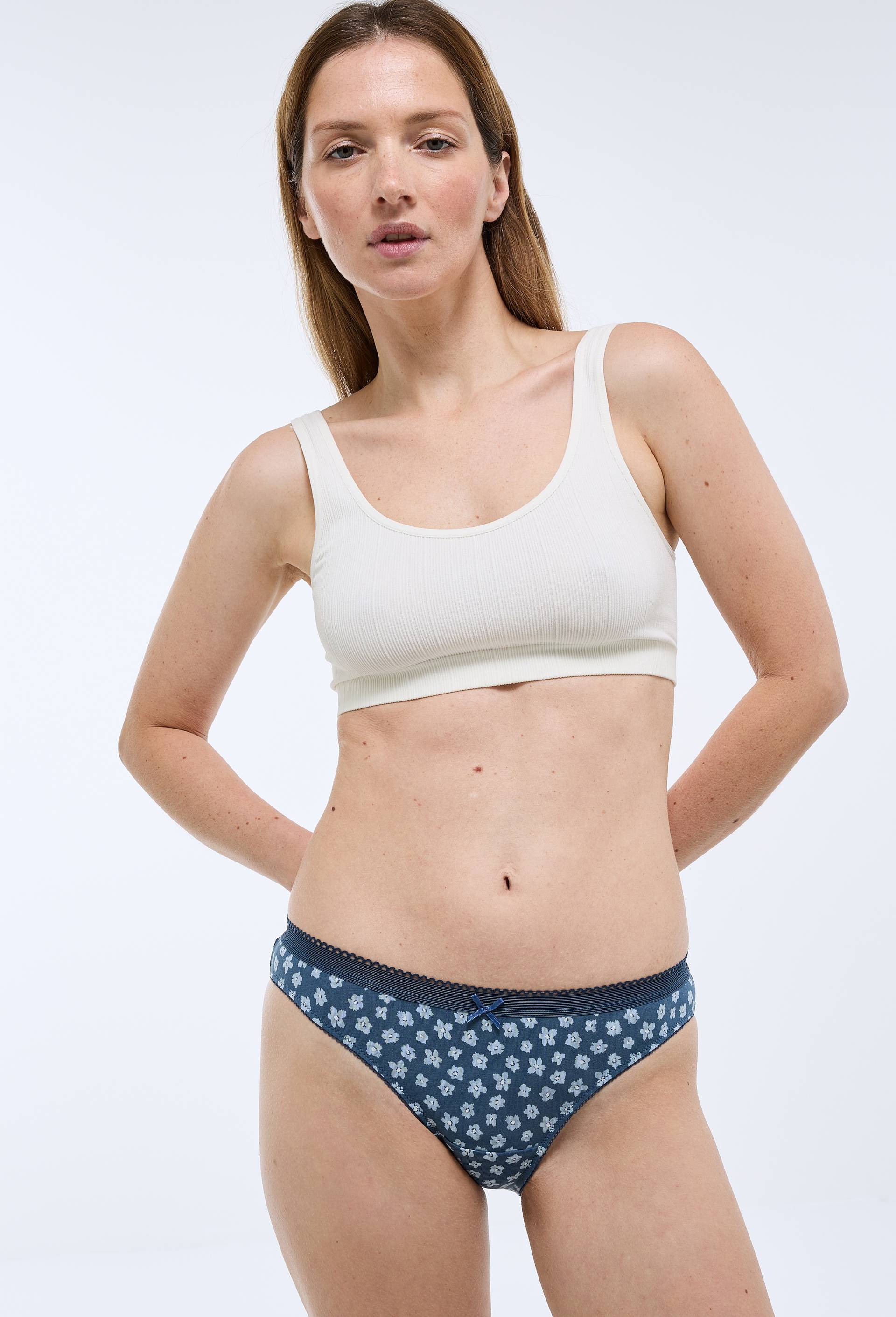 Lot de 3 culottes LEXIE en coton BIO GOTS, Orange clair, large image number 3.0
