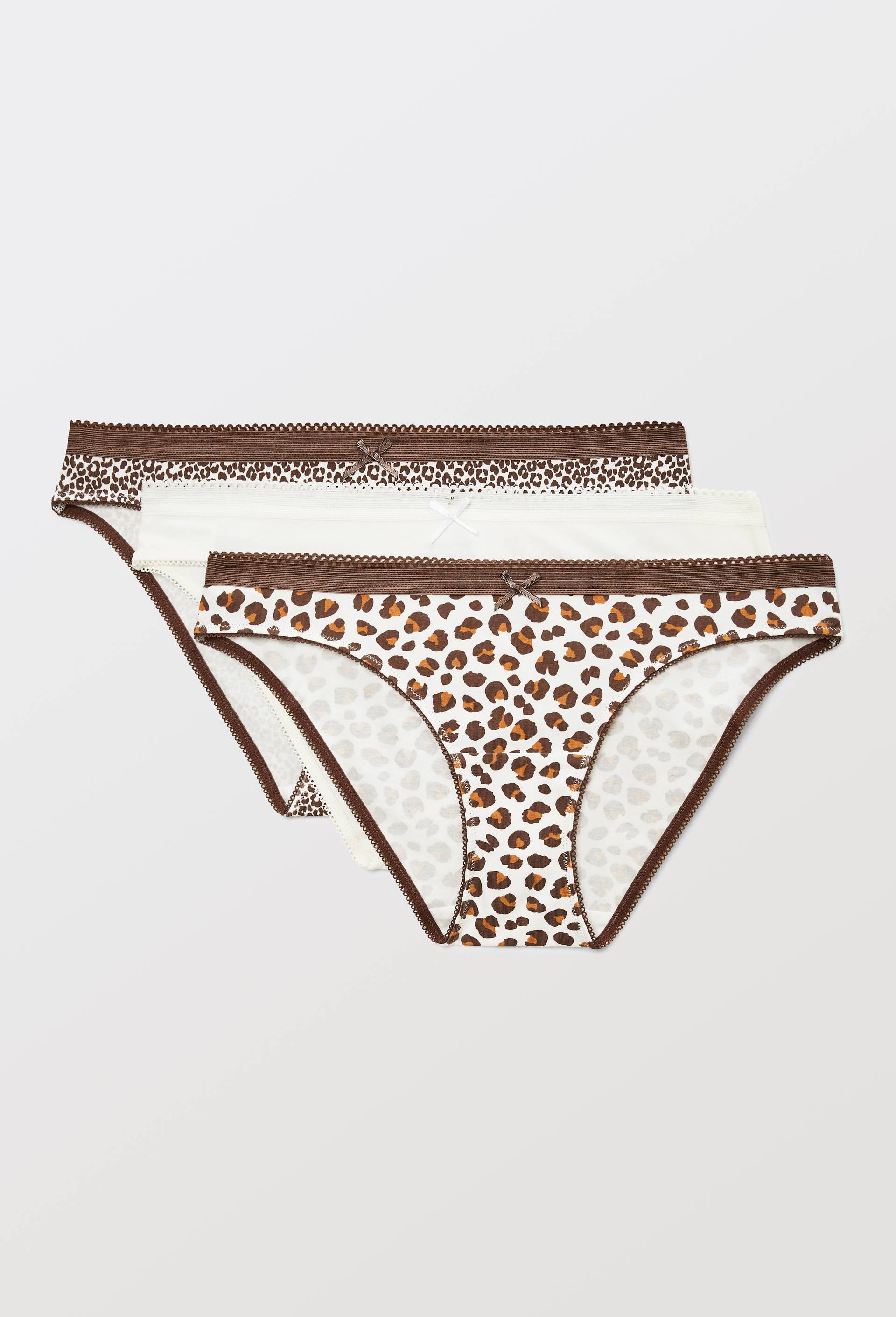 Lot de 3 culottes LEXIE en coton BIO GOTS, Ecru, large image number 0