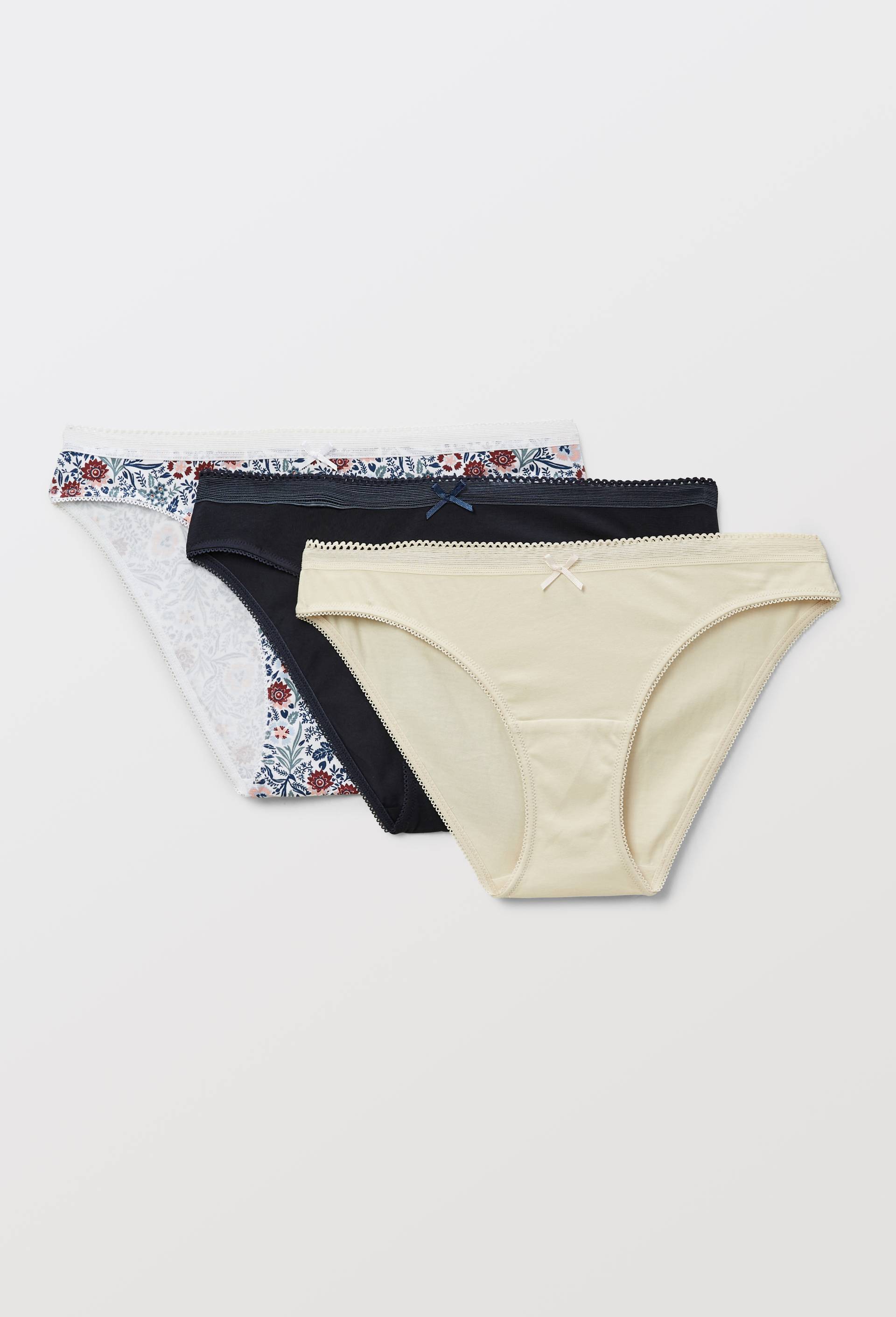 Lot de 3 culottes LEXIE en coton BIO GOTS, Blanc, large image number 0.0