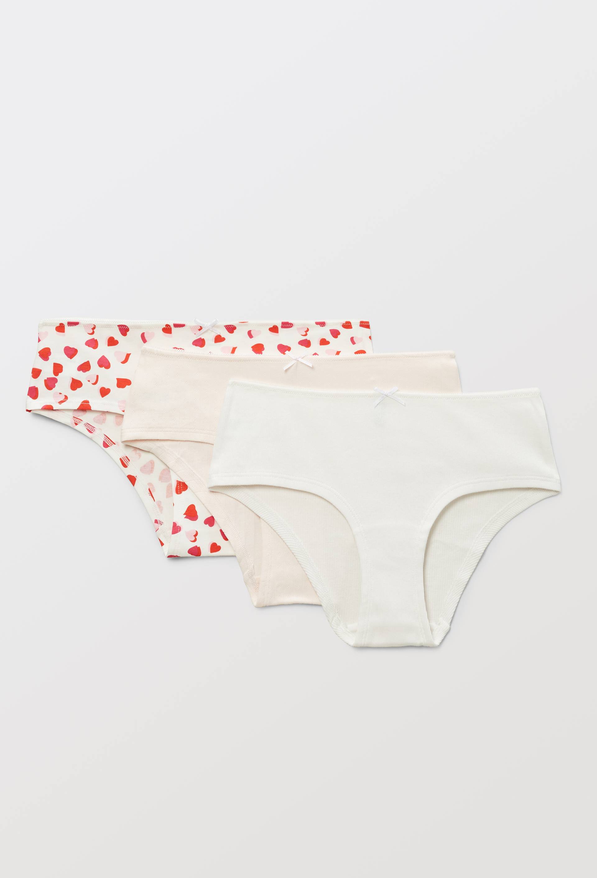 Lot de 3 shorties JOANNE en coton BIO GOTS, Blanc, large image number 0.0