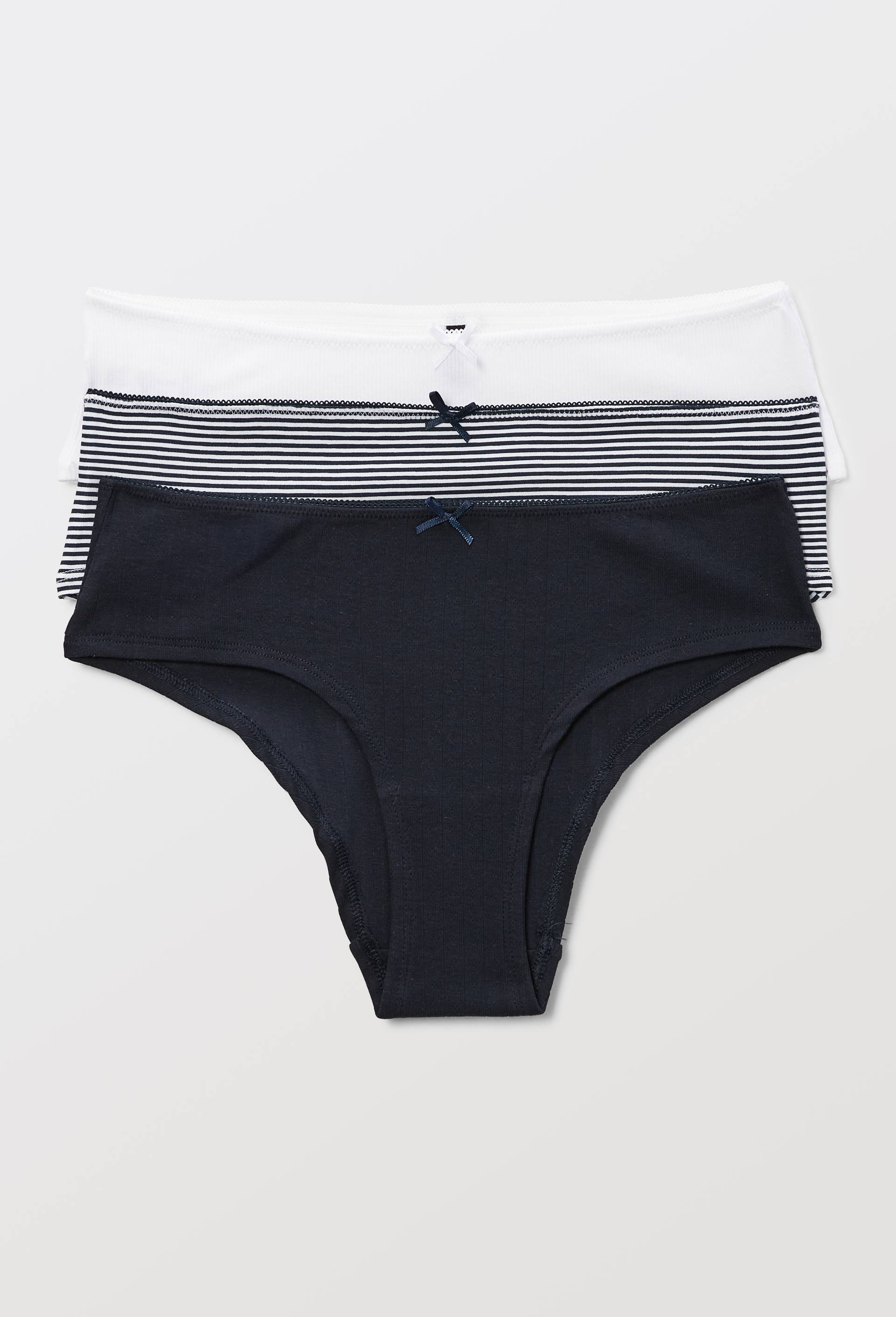 Lot de 3 shorties JOANNE en coton BIO GOTS, Blanc, large image number 0.0