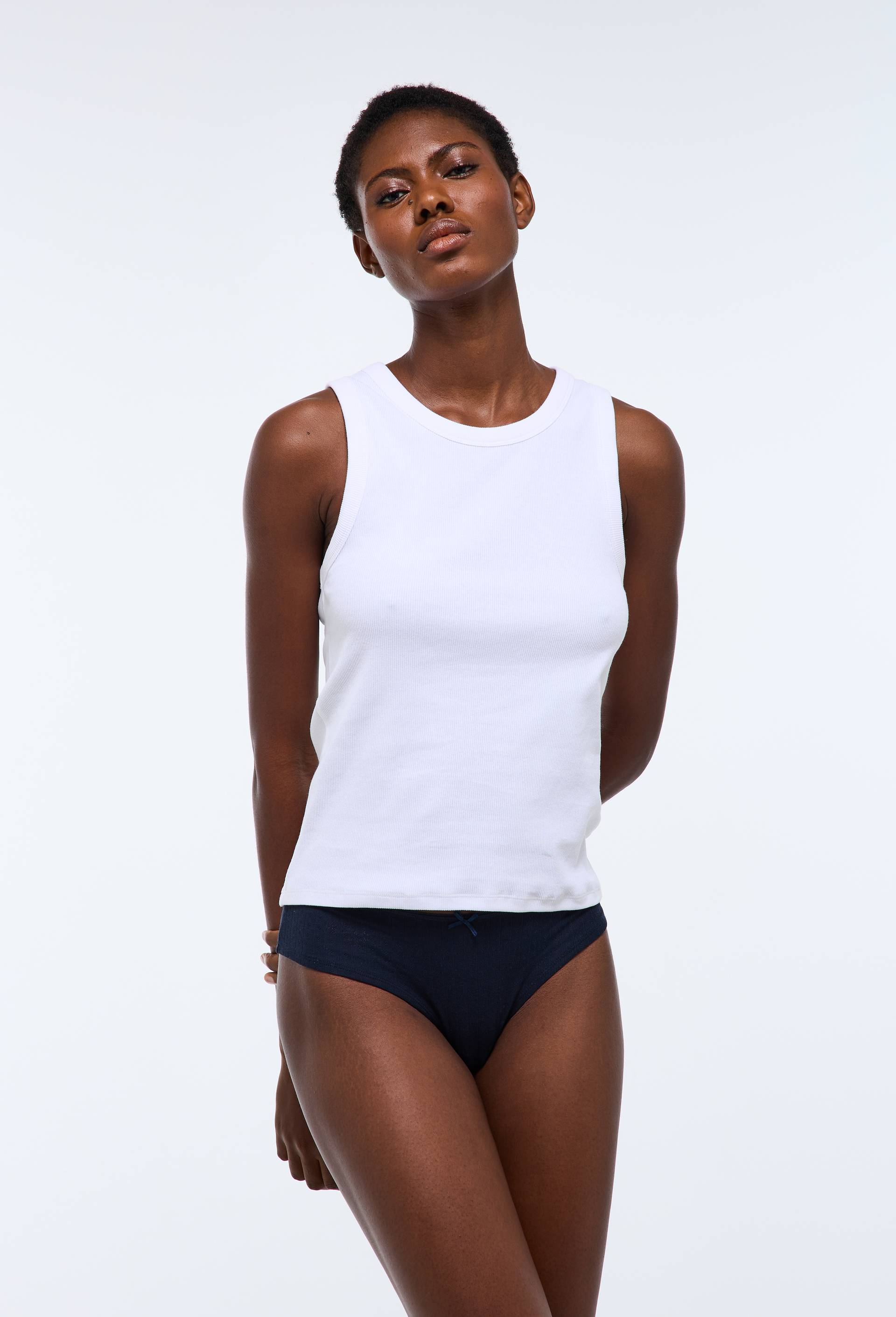 Lot de 3 shorties JOANNE en coton BIO GOTS, Blanc, large image number 3