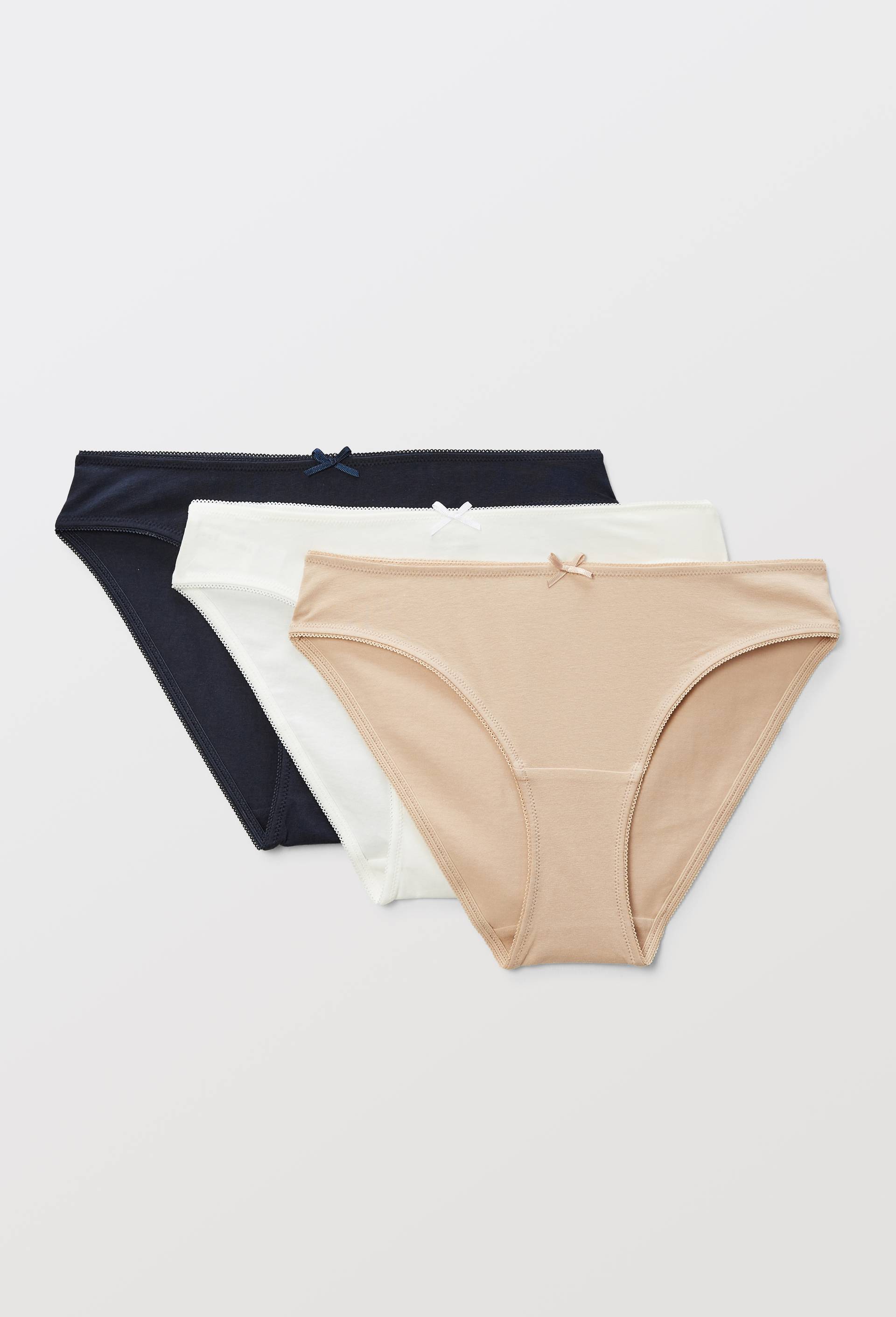 Lot de 3 culottes ALIX en coton BIO GOTS, Bleu fonc&eacute;, large image number 0